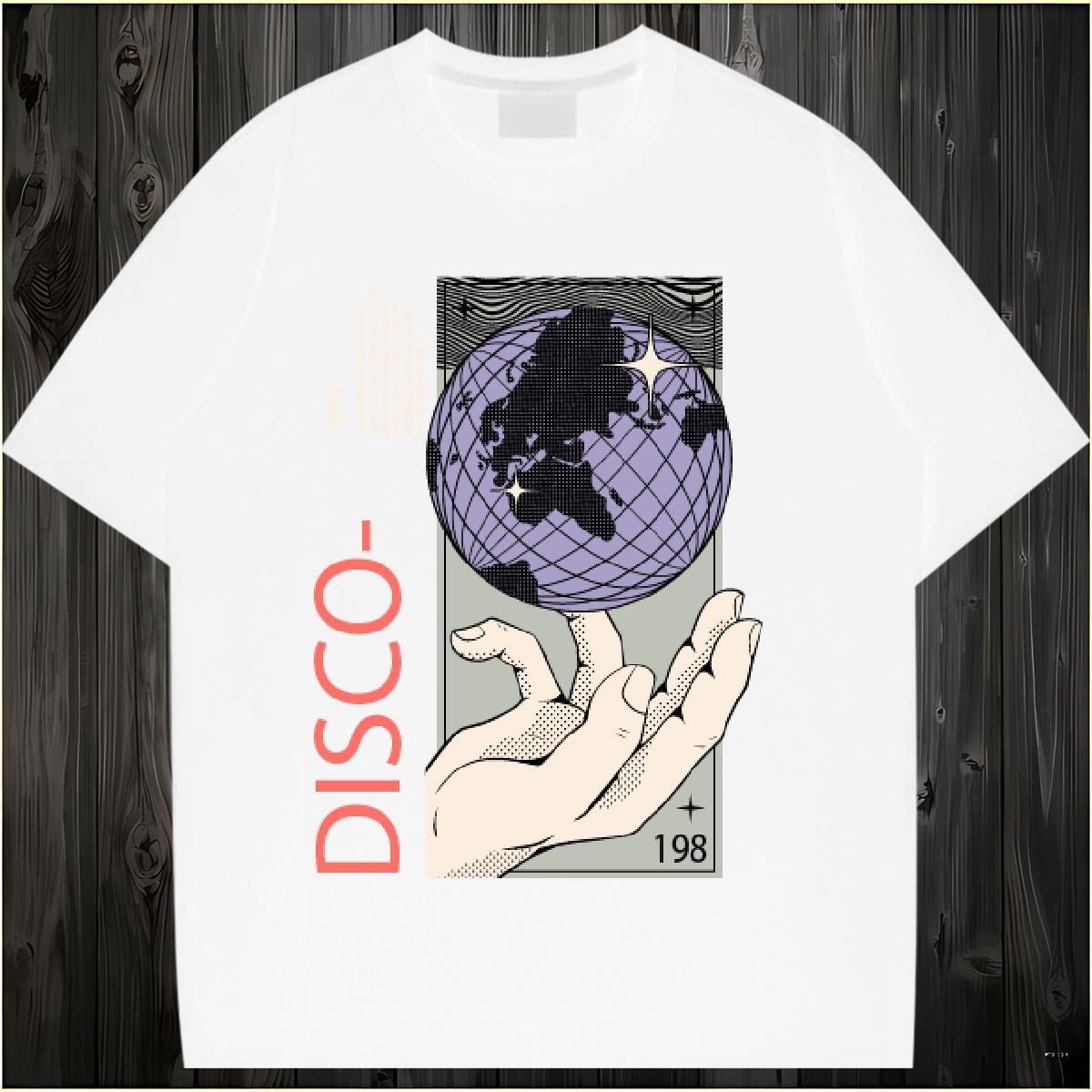 Soft Lady T shirt 230g Pure Cotton disco High Street Hip Hop Woman T Shirts O Neck Short Sleeves Oversized L-4XL Clothes Shirt