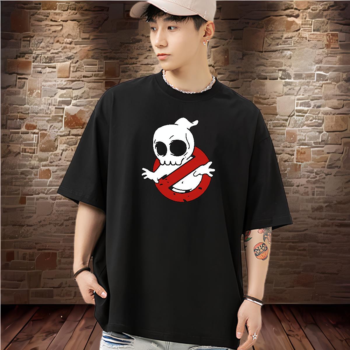 Brand T-Shirts for Men 100% Cotton 230g skull High Street Hip Hop Customized Crew Neck Tshirts New Designer Tees Shirts