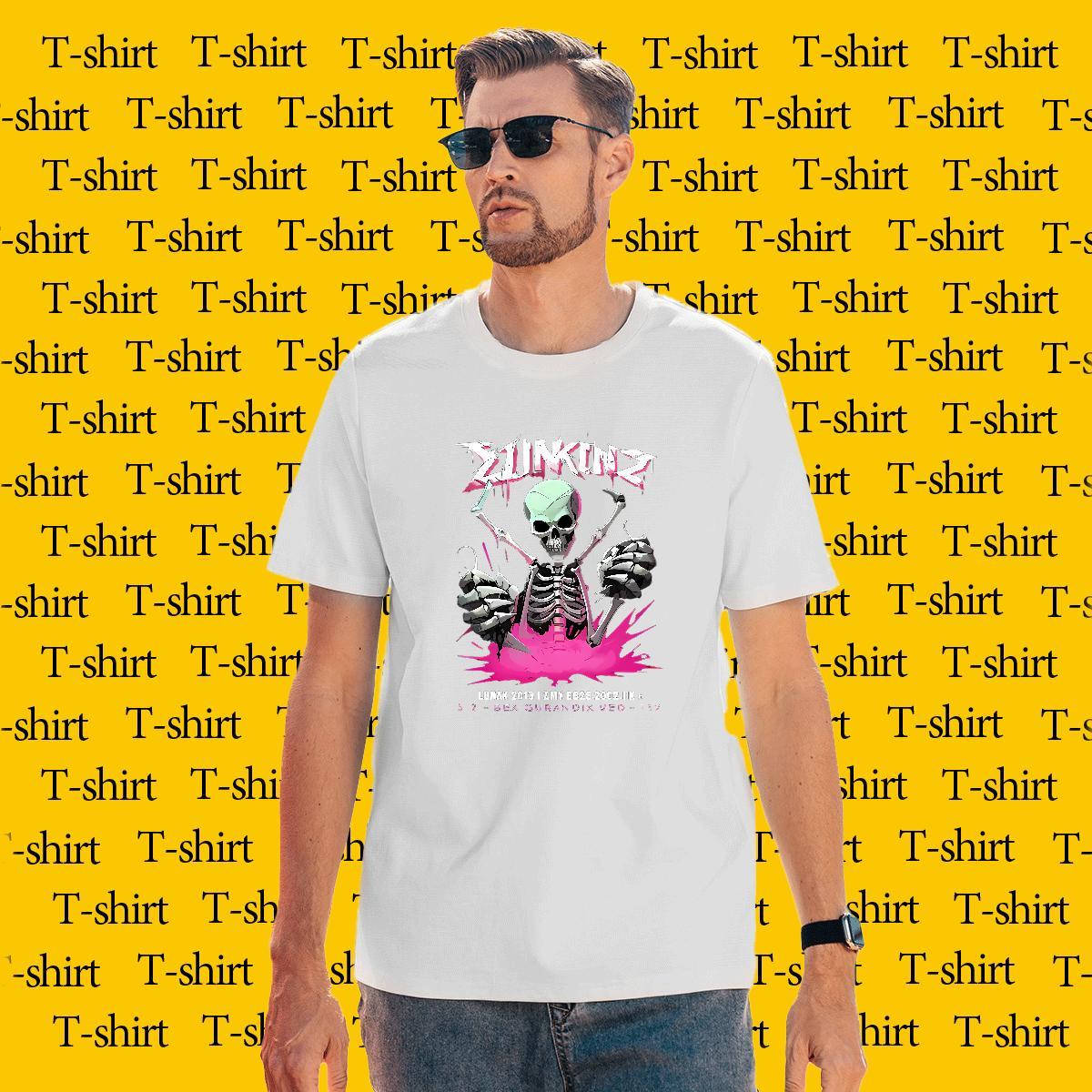 TOP Quality Mens T Shirts 230g 100% Cotton skull Spring Summer Asian Size Breathable Short Sleeve Men Clothes T-Shirt Fashion Designer Tee Shirt