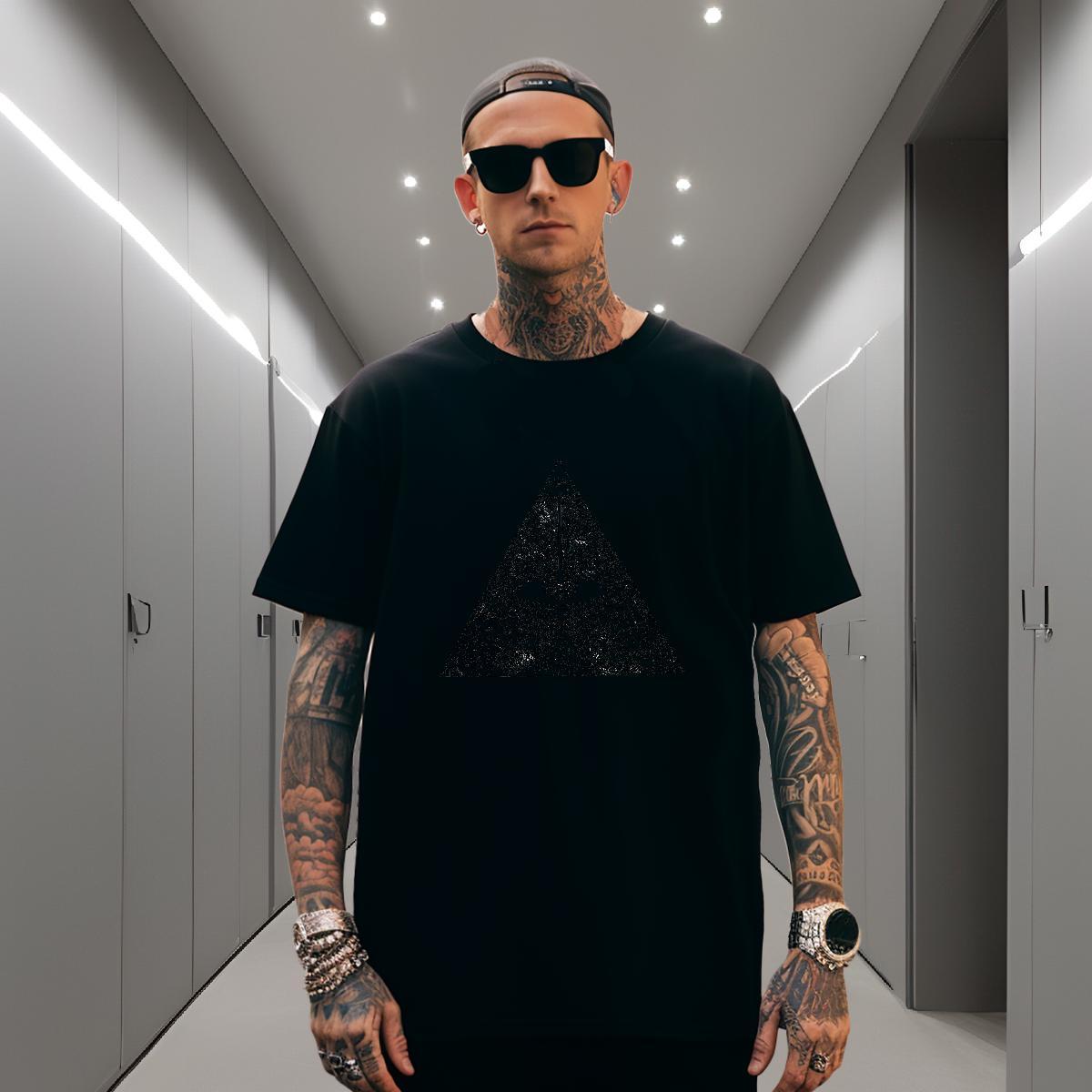 Soft T Shirt For Man 230g Cotton eye of the devil Summer Casual DIY Logo Oversized Pure Cotton Men Tshirts Brand Clothings