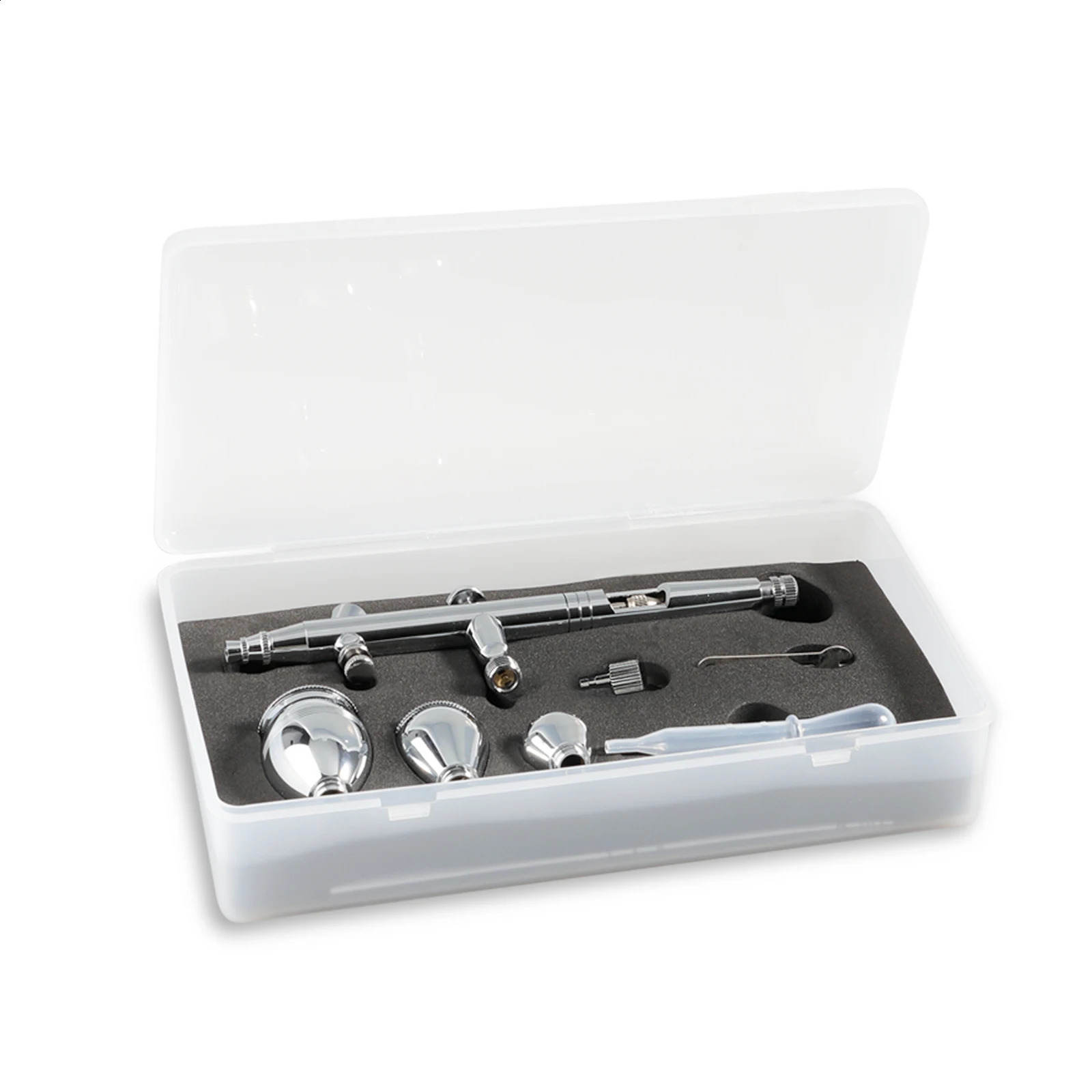 Spray gun set double acting professional air brush set with 2/5/13CC spray cup and wrench dropper tool used for cake tattoo painting 240823