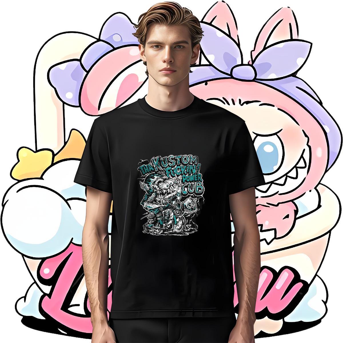 Loose Fit T-Shirts 230g 100% Cotton skull Beach Black White Round Neck Short Sleeve Couples T Shirts Fashion Casual Tshirts