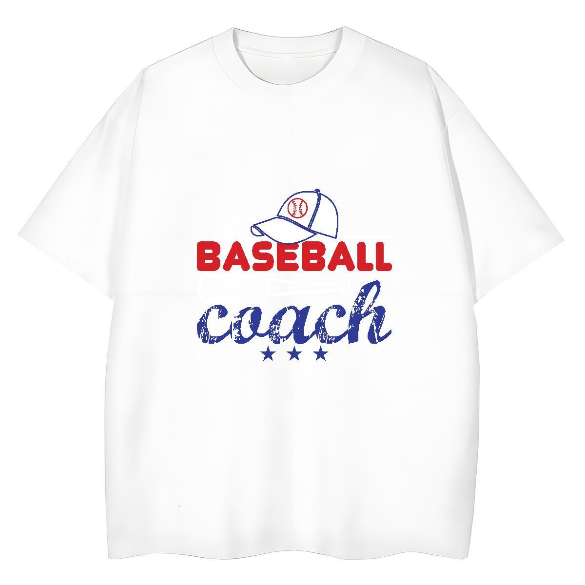 Popular Women Tees 230g 100% Cotton baseball Daily Outfit T-Shirts for Women O-Neck Short Sleeve Cartoon Print Polos