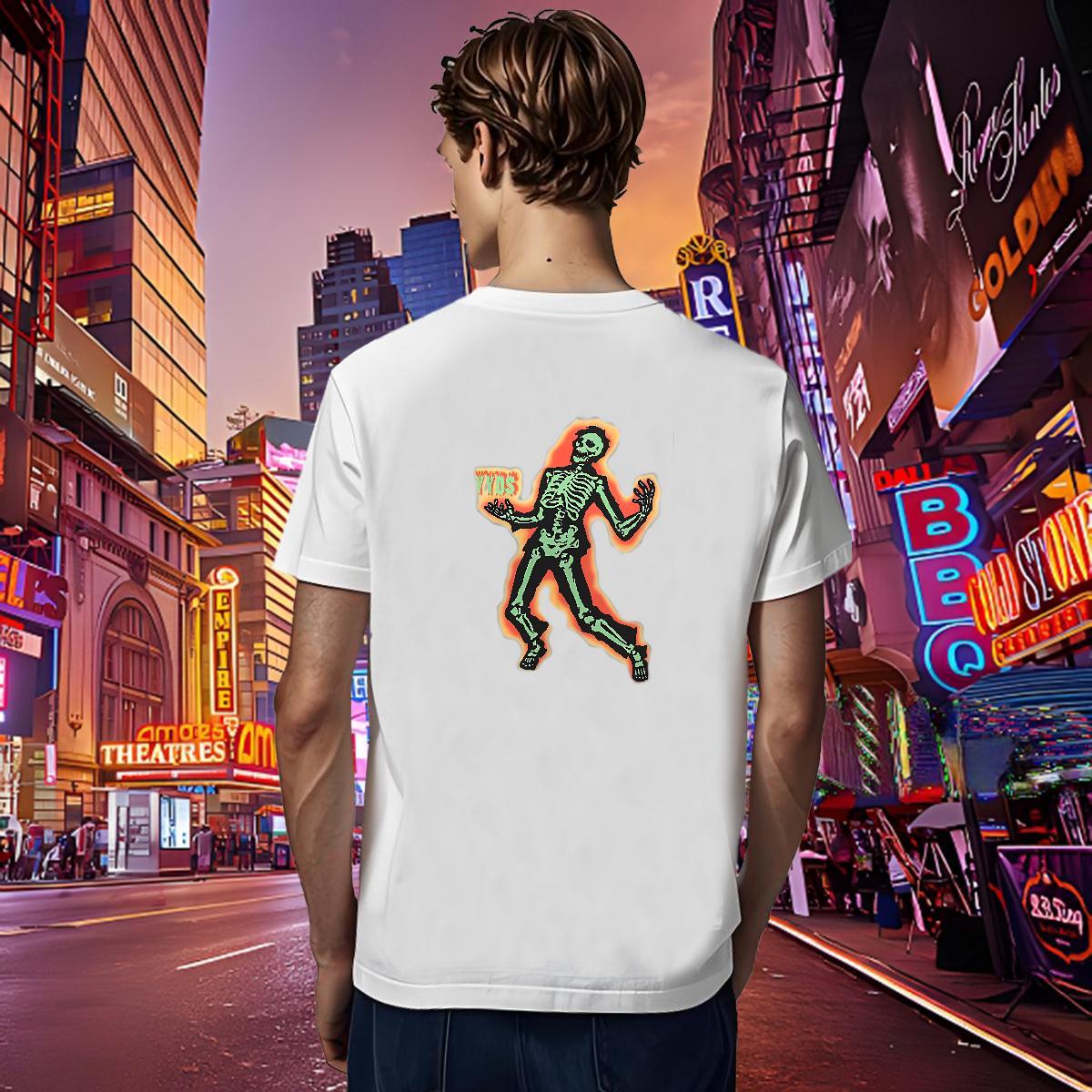 Cool T Shirt For Man 230g 100% Cotton skull Spring Summer Customized Round Neck Short Sleeve Men Tops Tees Designer Fashion Tees Shirts