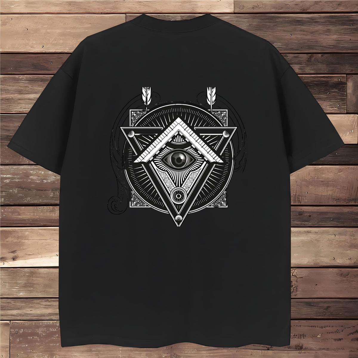 Cool Design T Shirt For Man 230g Cotton eye of the devil Anime Printing Street Custom Cartoon Breathable Crew Neck Men Tshirts Classic Clothings