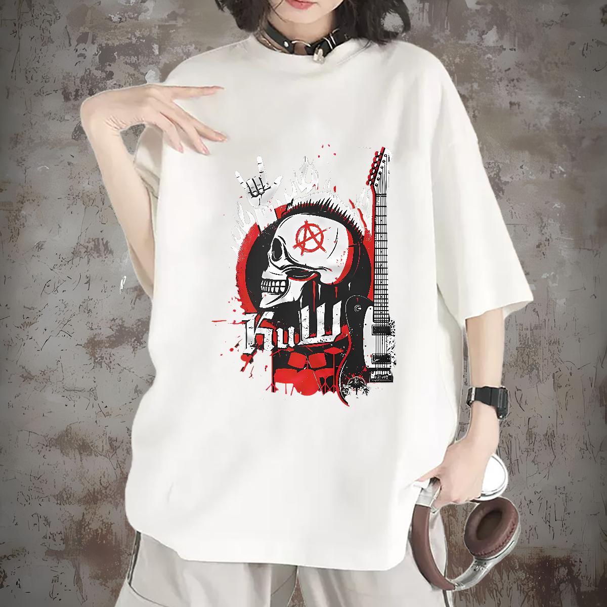 Nice Women Tshirts 100% Cotton 230g scary Casual Sport Woman T Shirts Breathable Crew Neck Oversized L-4XL Tops Shirt