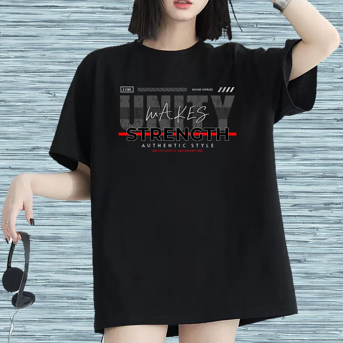5A Tshirt for Man Woman 100% Cotton 230g letter Outdoor T Shirts Women O-Neck Short Sleeve Floral Print Tops Shirt