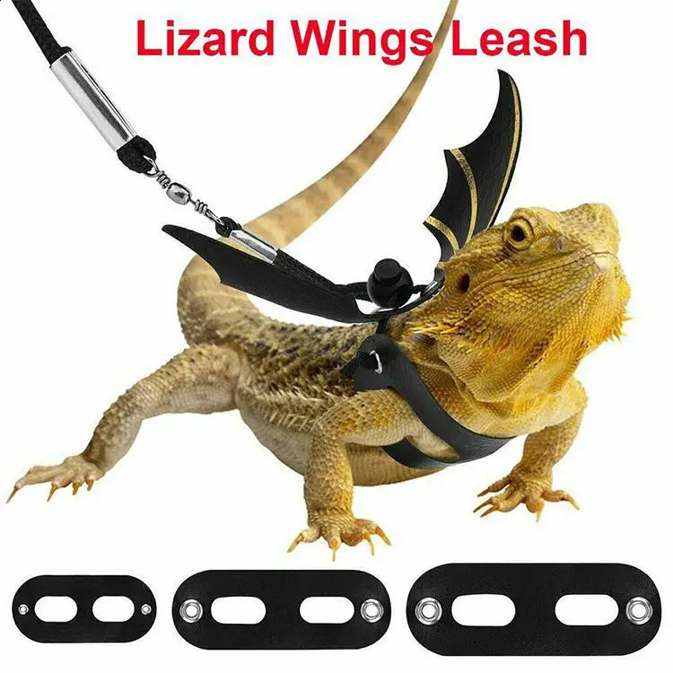 Adjustable Reptile Lizard Gecko Bearded Dragon Harness and Leash for Outdoor Pet Chameleon Supplies 240824