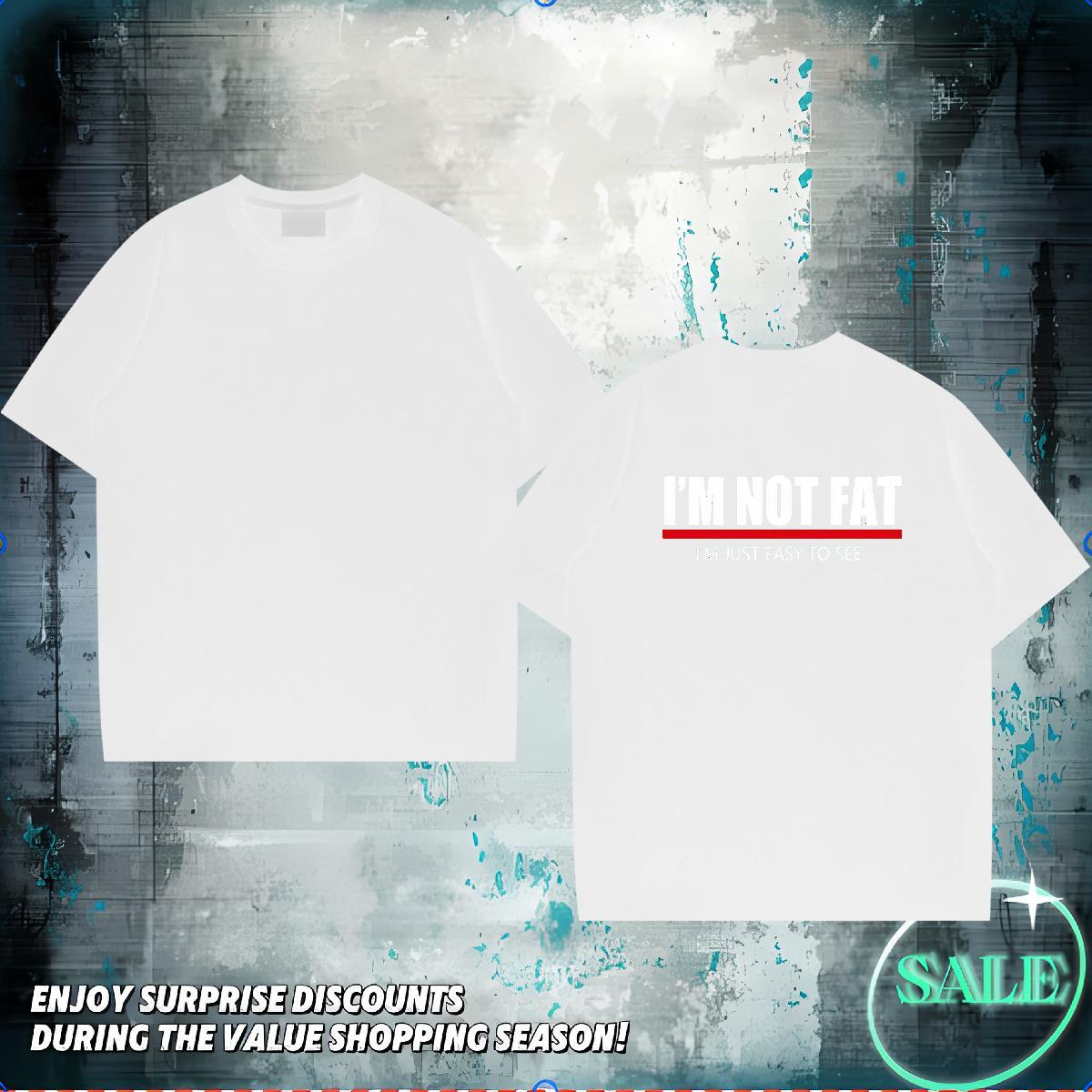 Cool T Shirts Men 230g Cotton letter Summer Casual Graphic Breathable Couples T Shirts DIY Tops Tees