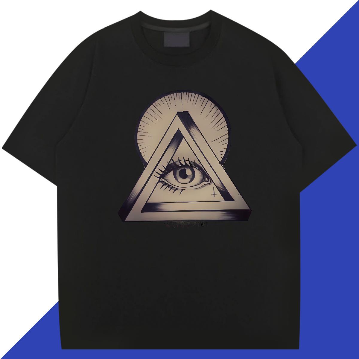 TOP Quality T Shirts Men 100% Cotton 230g eye of the devil Casual Daily Wear Customized Print Pure Cotton Men Tees DIY Customized Top Tees