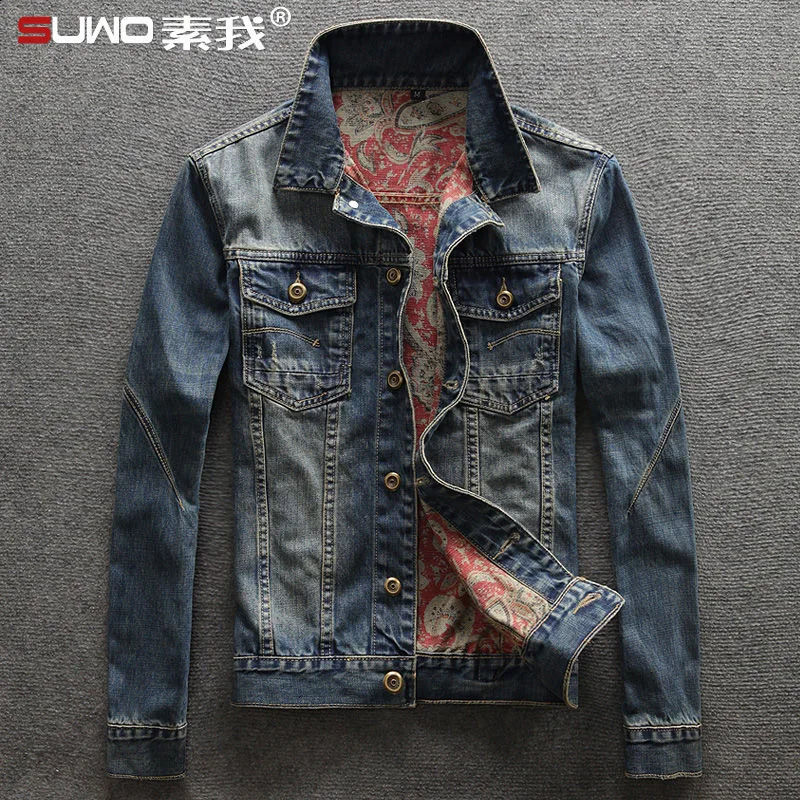 SpringSummer Fashion Trends Solid Color Mens Denim Jacket Casual Loose Comfortable High Quality Plus Size 240824