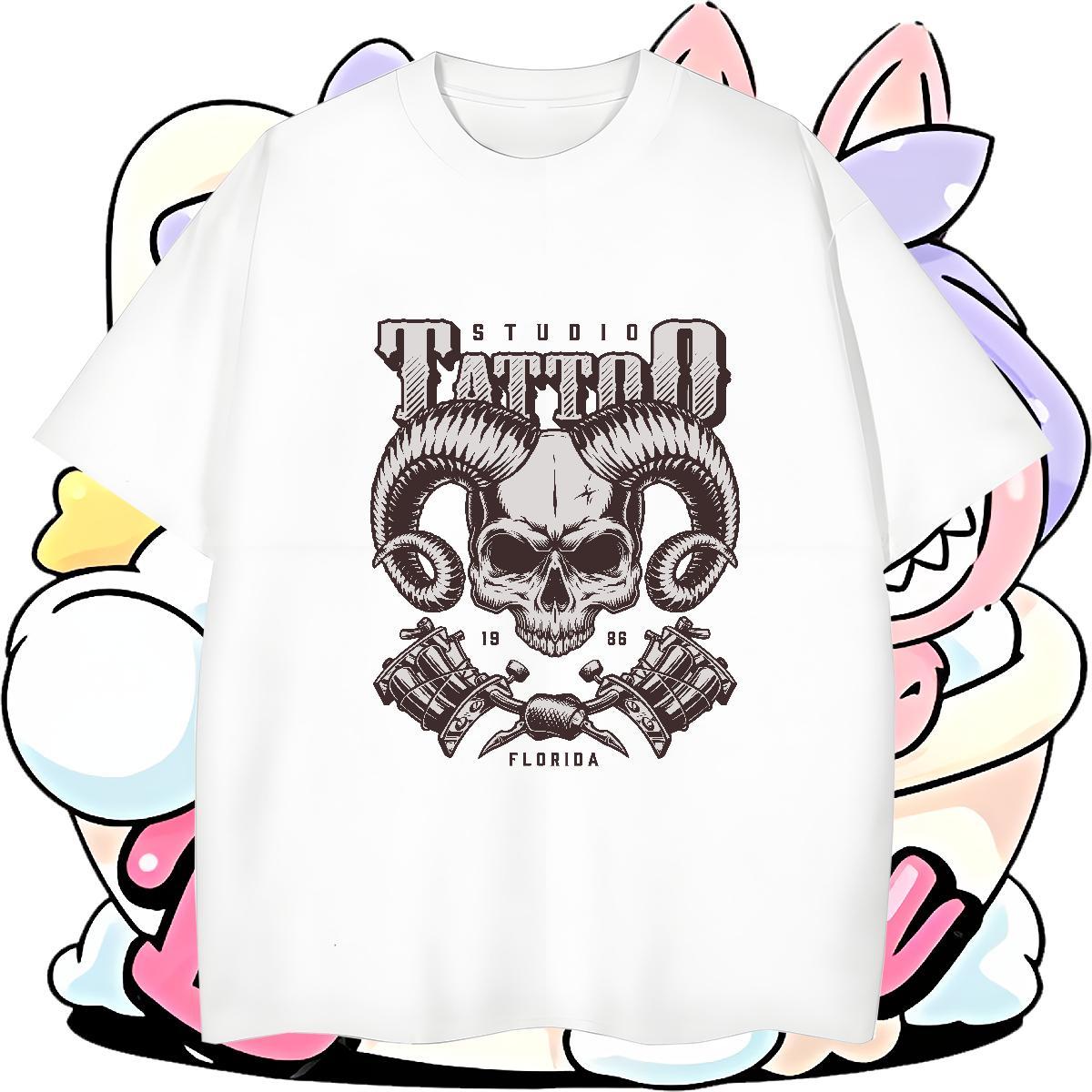 Unisex T Shirt For Man 100% Cotton 230g skull Beach Asian Size Short Sleeve O-Neck Men Tees Free Shipping Polos