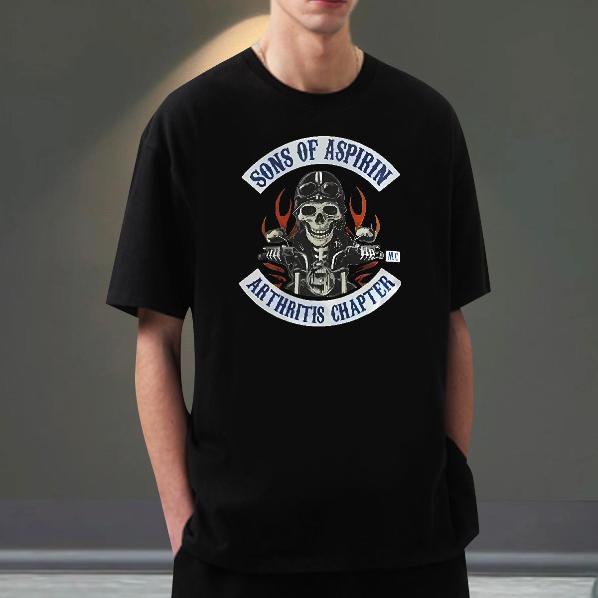 Loose Fit Man T Shirts 230g 100% Cotton skull Hip Hop Graphic O Neck Short Sleeves Men Clothes T-Shirt 2024 New Tee Shirt