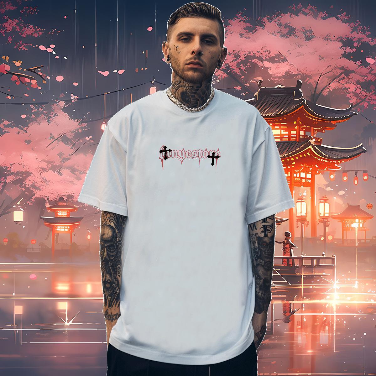 TOP Quality Men T Shirts 100% Cotton 230g Religion Hip Hop Street Customized Breathable Short Sleeve Tshirts 2024 New Tees