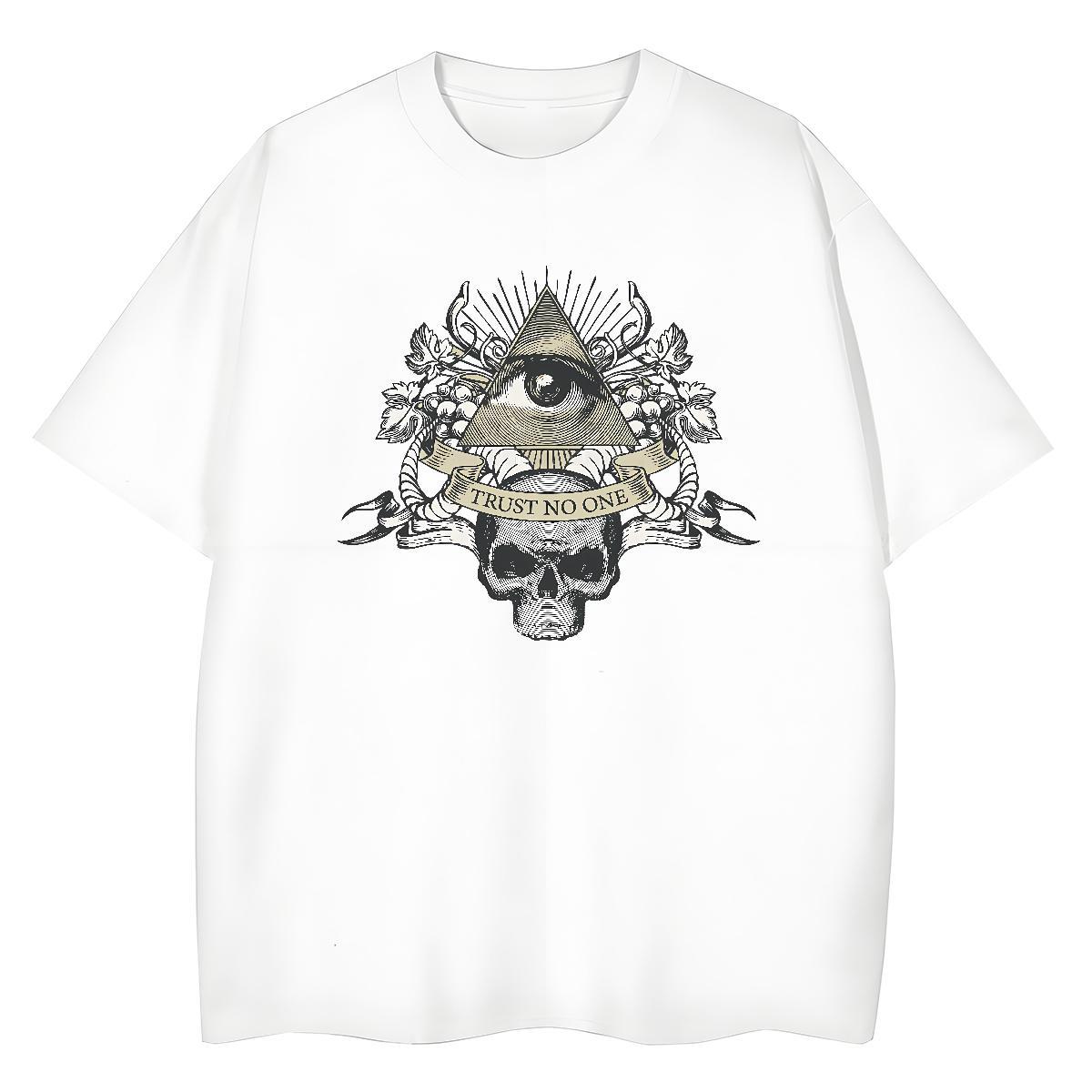 Cool Design Mens T Shirts 230g Pure Cotton eye of the devil Casual Beach Customized Print Breathable Short Sleeve Men Tops Tees Casual New Polos