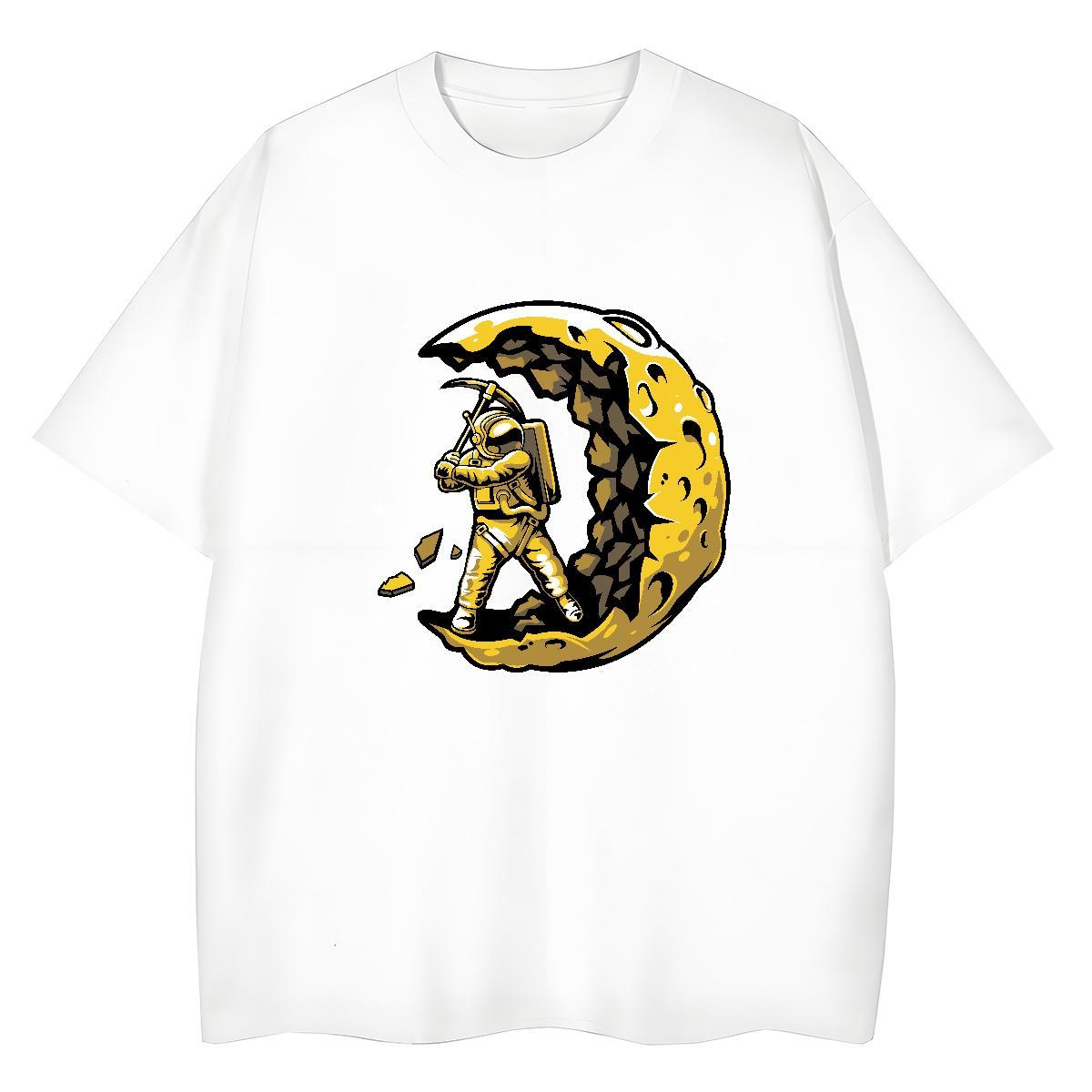 Designer Women Tees 230g 100% Cotton cosmonaut Daily Outfit Womens T Shirts Round Neck Short Sleeve Plus Size Custom Tees Shirts