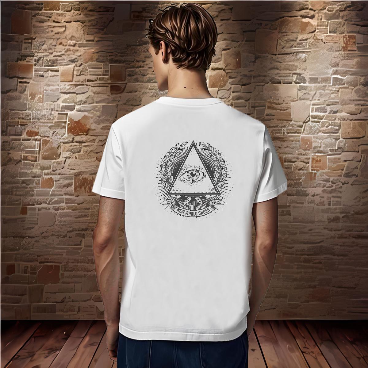 Loose Fit Men T Shirts 230g 100% Cotton eye of the devil Casual Daily Wear DIY Anime Short Sleeve O-Neck Men Tops Tees DIY Customized Tshirts