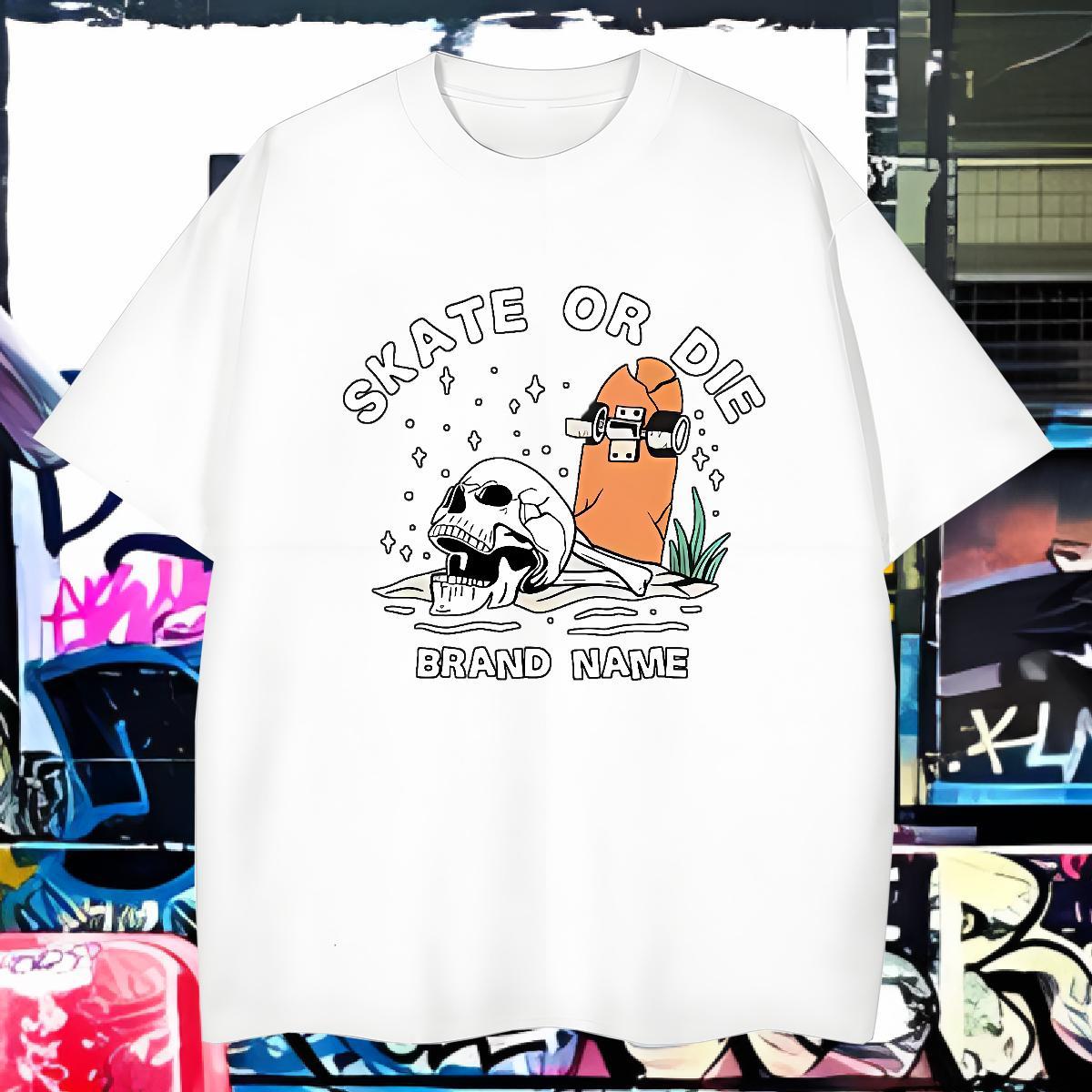 Designer T-Shirts for Men 100% Cotton 230g skull Street Casual Oversized 4XL Pure Cotton Men Tshirts Custom Tops