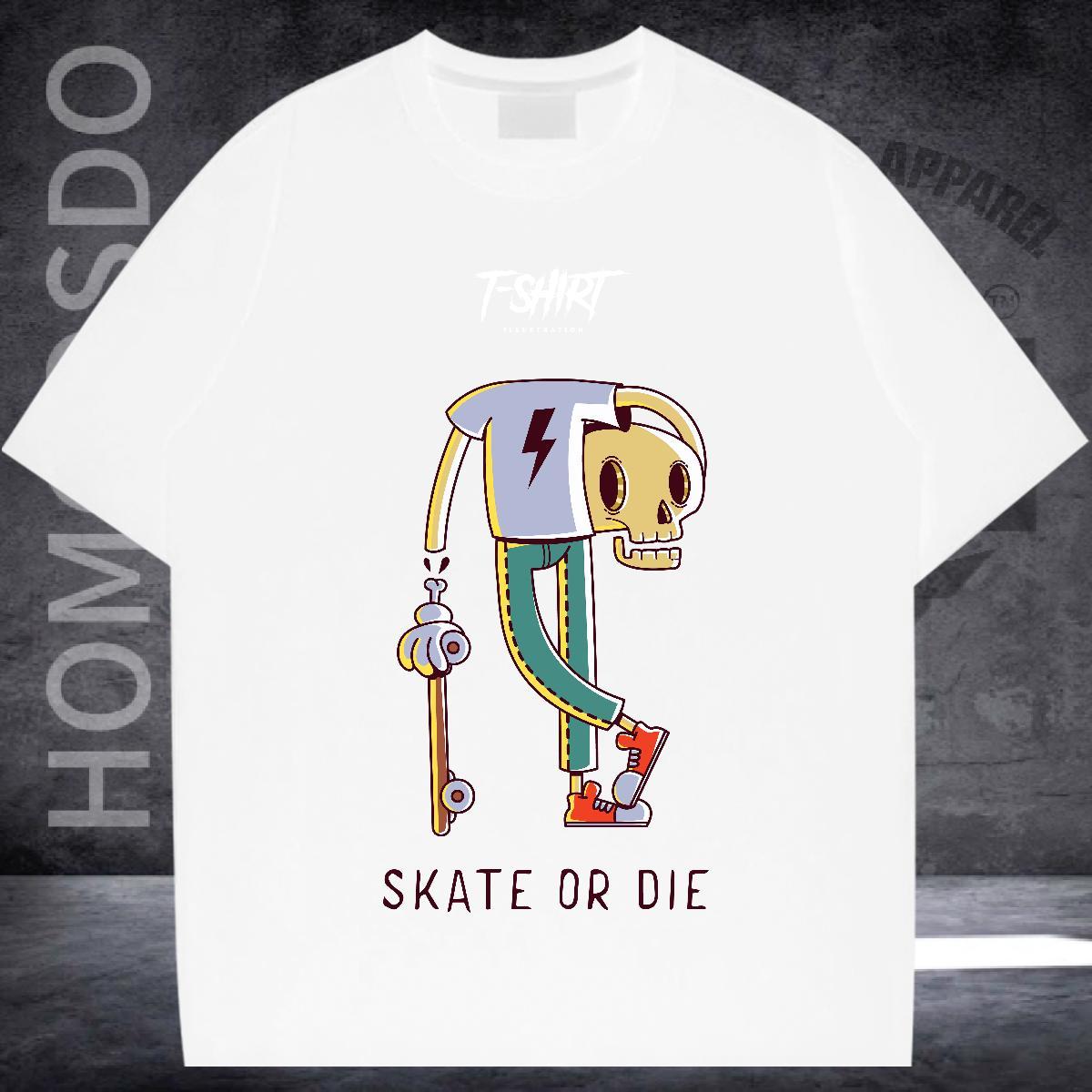 Free Shipping T-Shirts 230g Pure Cotton skull Daily Outfit Custom Big Size O-Neck Short Sleeve Couples T Shirts Casual New Tees