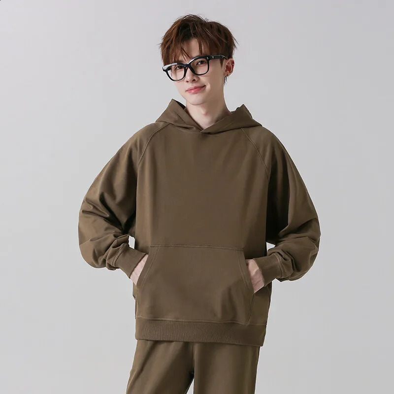 OIINAA Sweatshirt for Women Raglan Sleeve Pocket Solid Basic Casual Loose Coat Autumn Winter Fashion Man and Women Sweatshirts 240824