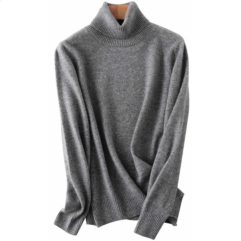 Knitwears Sweater Women Turtleneck Sweater 100% Pure Merino Wool Autumn Winter Warm Soft Knitted Pullover Female Jumper Tops y2k 240824