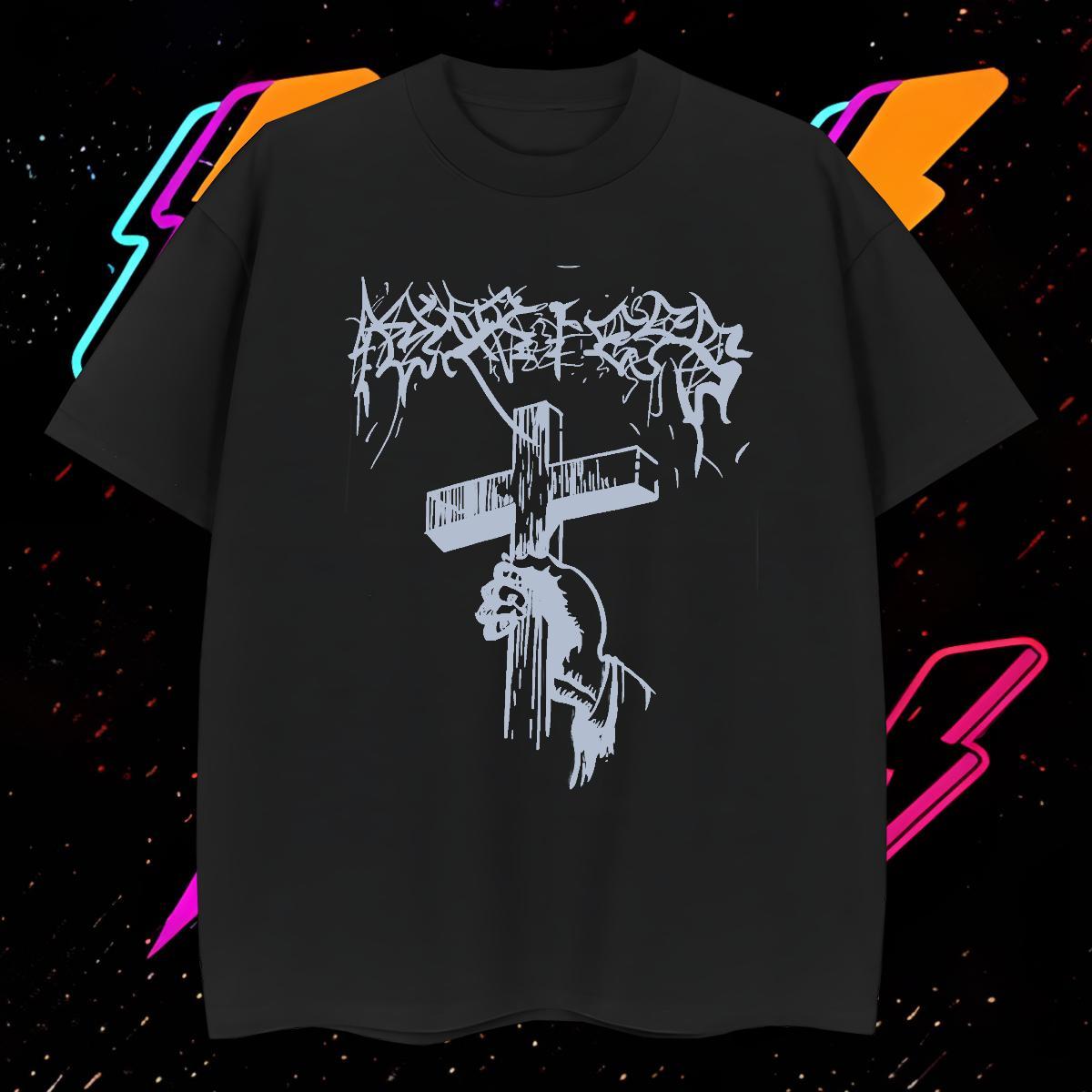 Popular T Shirts Men 230g Cotton Religion Spring Summer Oversized Breathable Short Sleeve Mens Tshirts Fashion Casual Clothes