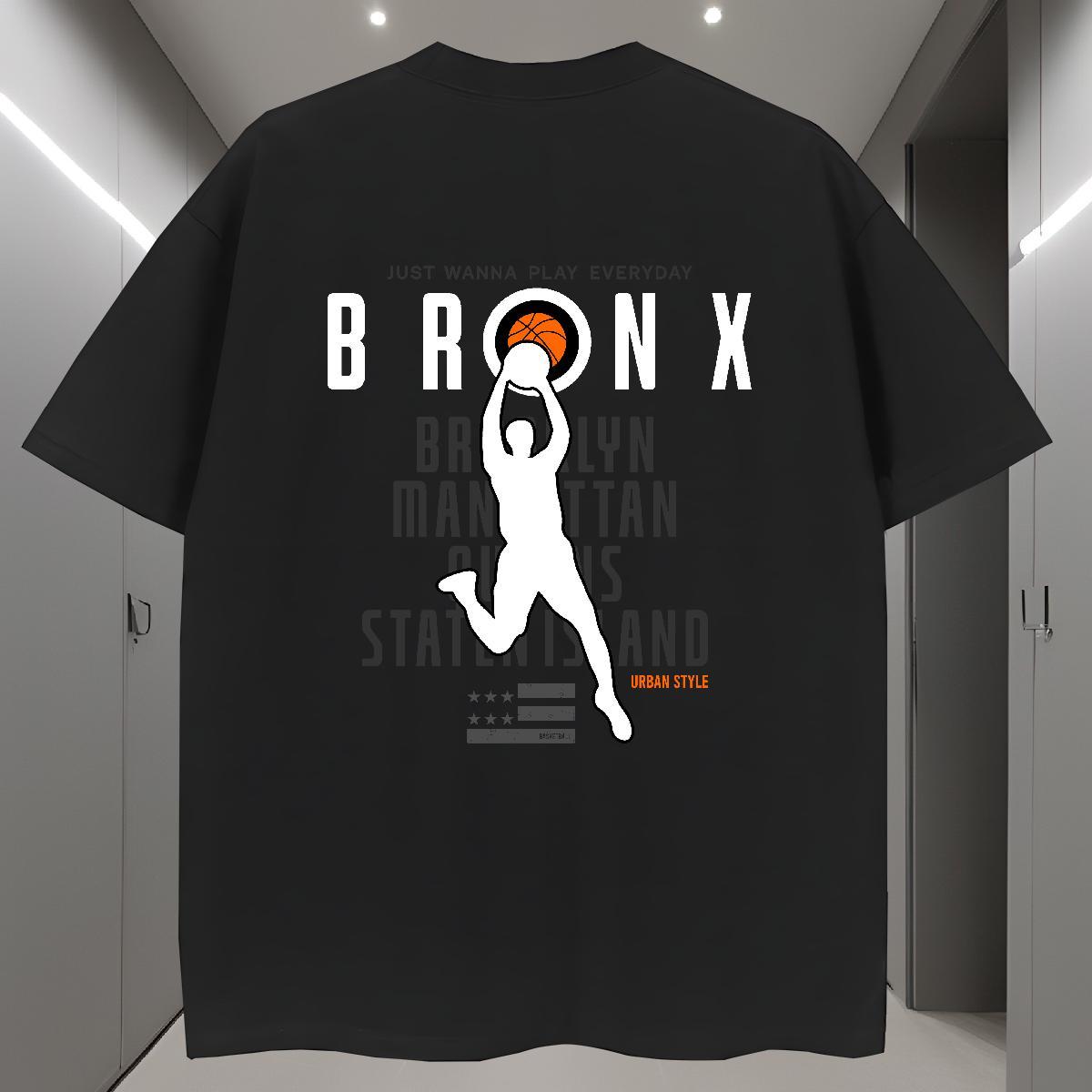 Popular T Shirts Men 230g Pure Cotton basketball Hip Hop Customized Print Crew Neck Men Tops Tees Designer Fashion Clothes