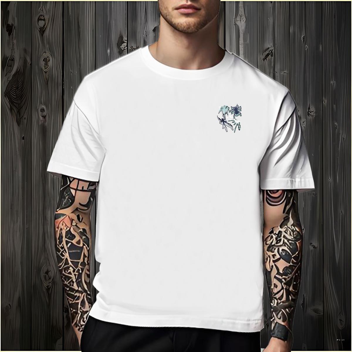 2024 DIY Men Tops Tees spider Hip Hop Street 100% Cotton 230g Tee Shirt Breathable Crew Neck Popular Men T Shirts Customized