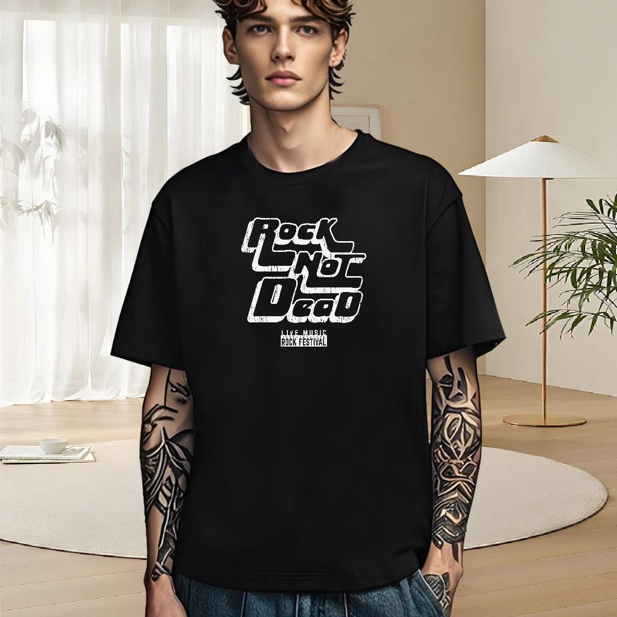 Popular Man T Shirts 230g Pure Cotton letter Daily Outfit DIY Breathable Short Sleeve Men Tops Tees Classic Casual Polos