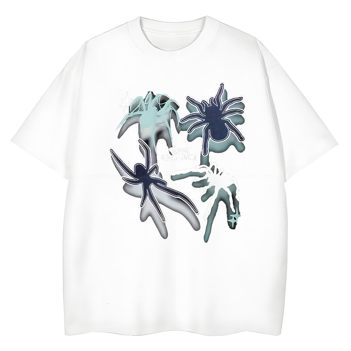 Casual New Tshirt for Man Woman spider Casual Daily Wear 230g Cotton Clothes O Neck Short Sleeves Unisex T-Shirts for Men Custom Big Size