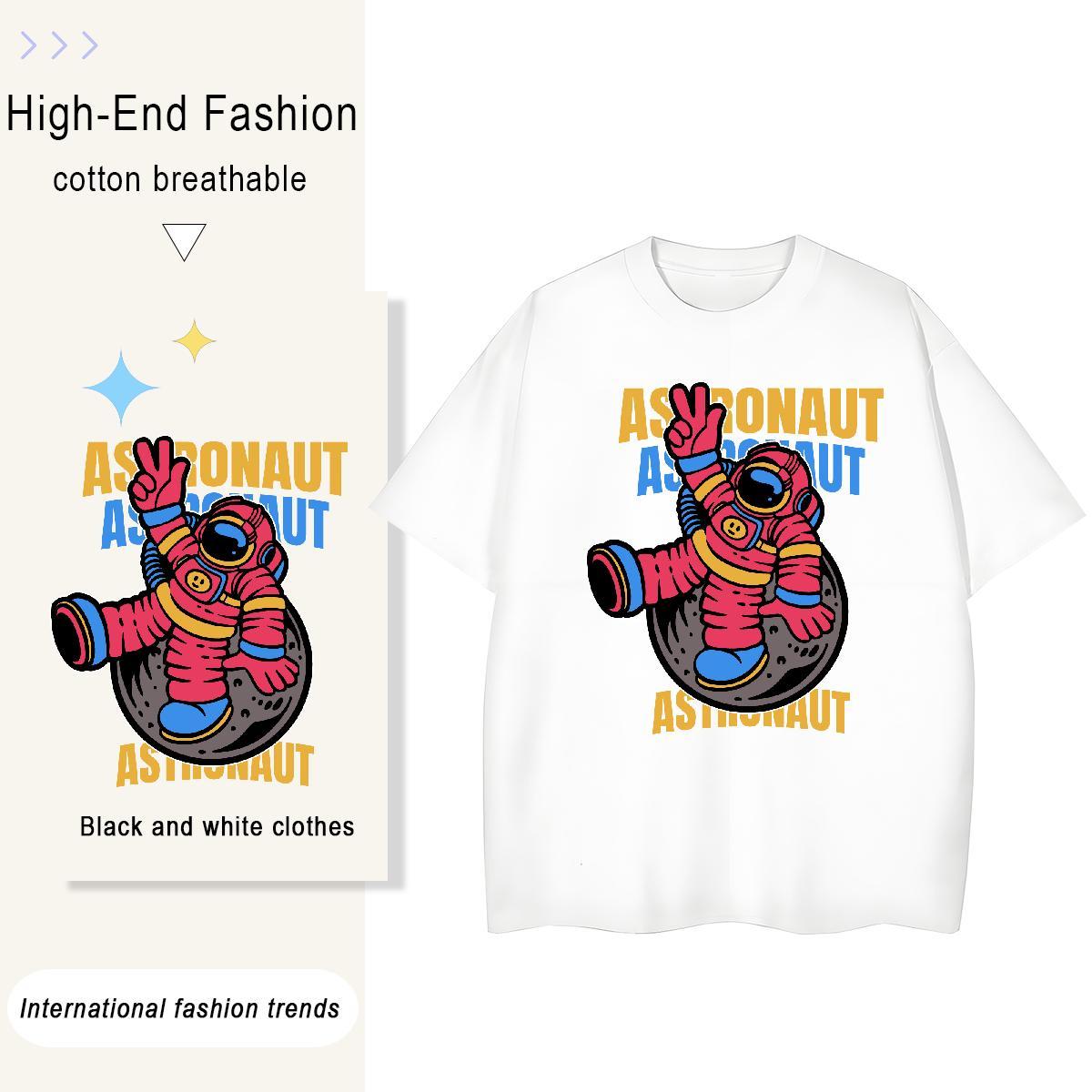 Soft Unisex Tshirts 230g 100% Cotton universe Spring Summer Womens T Shirts Short sleeve Soft Oversized Tees Shirts