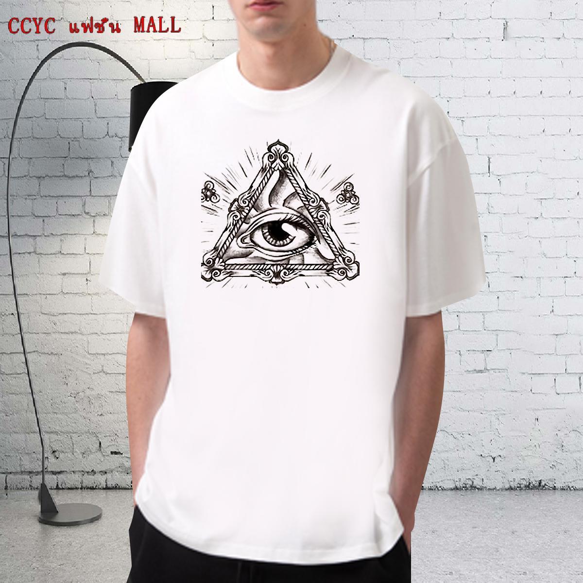 Soft Man T Shirts 100% Cotton 230g eye of the devil Street wear Hip Hop DIY Logo Oversized Pure Cotton Men Tshirts New Designer Tees Shirts
