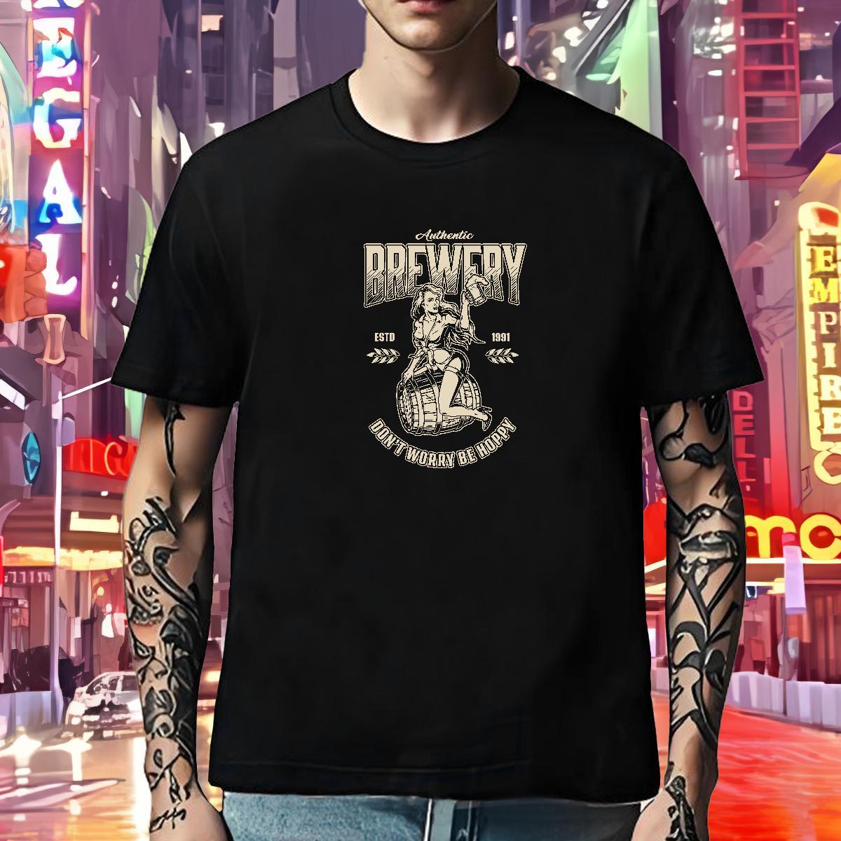 Cool Men T Shirts 230g Pure Cotton character Daily Outfit Graphic Short Sleeve O-Neck Men Tshirts Wholesale Clothes