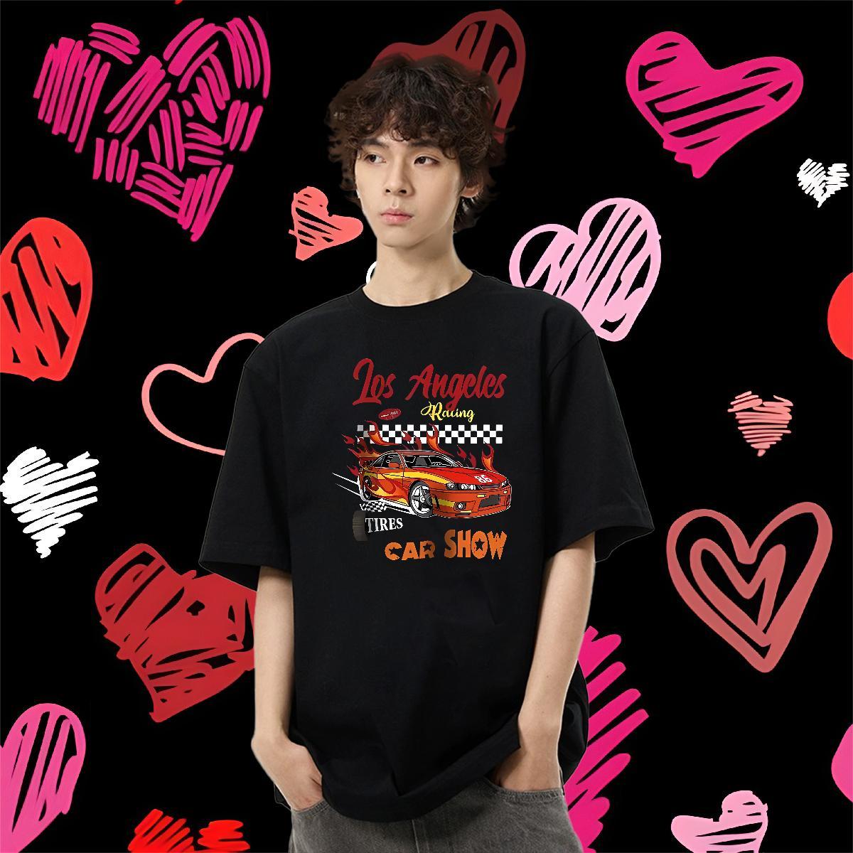 2024 Men Tees roadster Street 230g Cotton Tops Round Neck Short Sleeve Wholesale T Shirts Men Oversized 4XL
