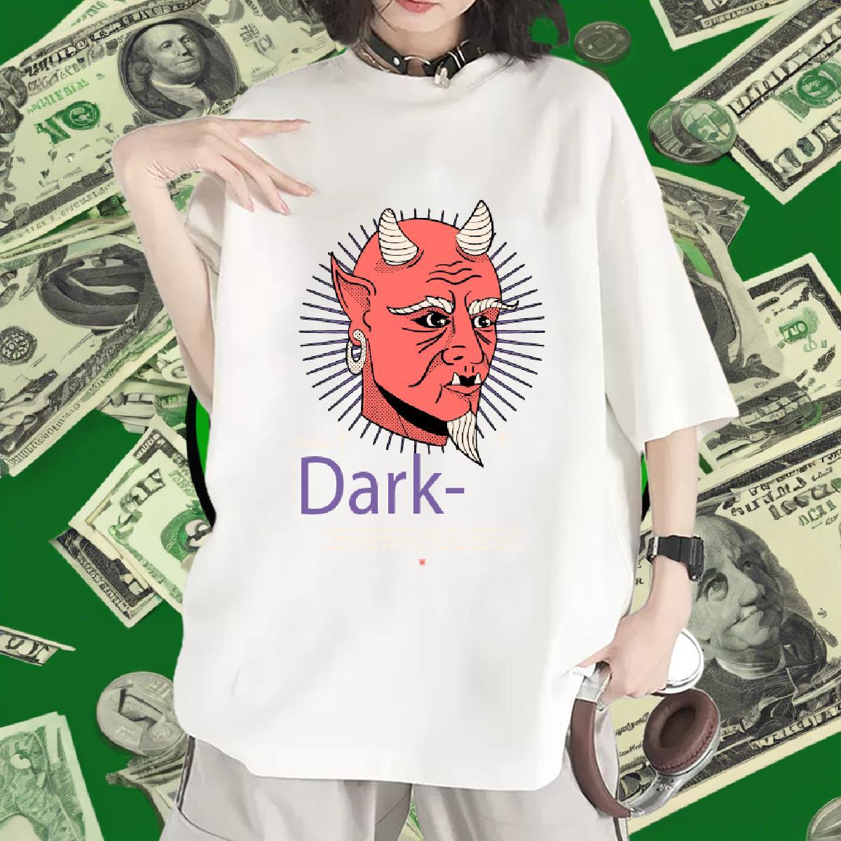 Designer Nice Woman Tshirt 230g Cotton Western style Daily Outfit T Shirt For Woman Breathable Crew Neck DIY Anime Printed Polos