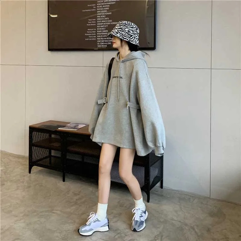 Fashion Spliced Embroidery Casual Hoodies Sweatshirts Female Clothing Spring Loose Korean Tops All-match Sweatshirts 240824