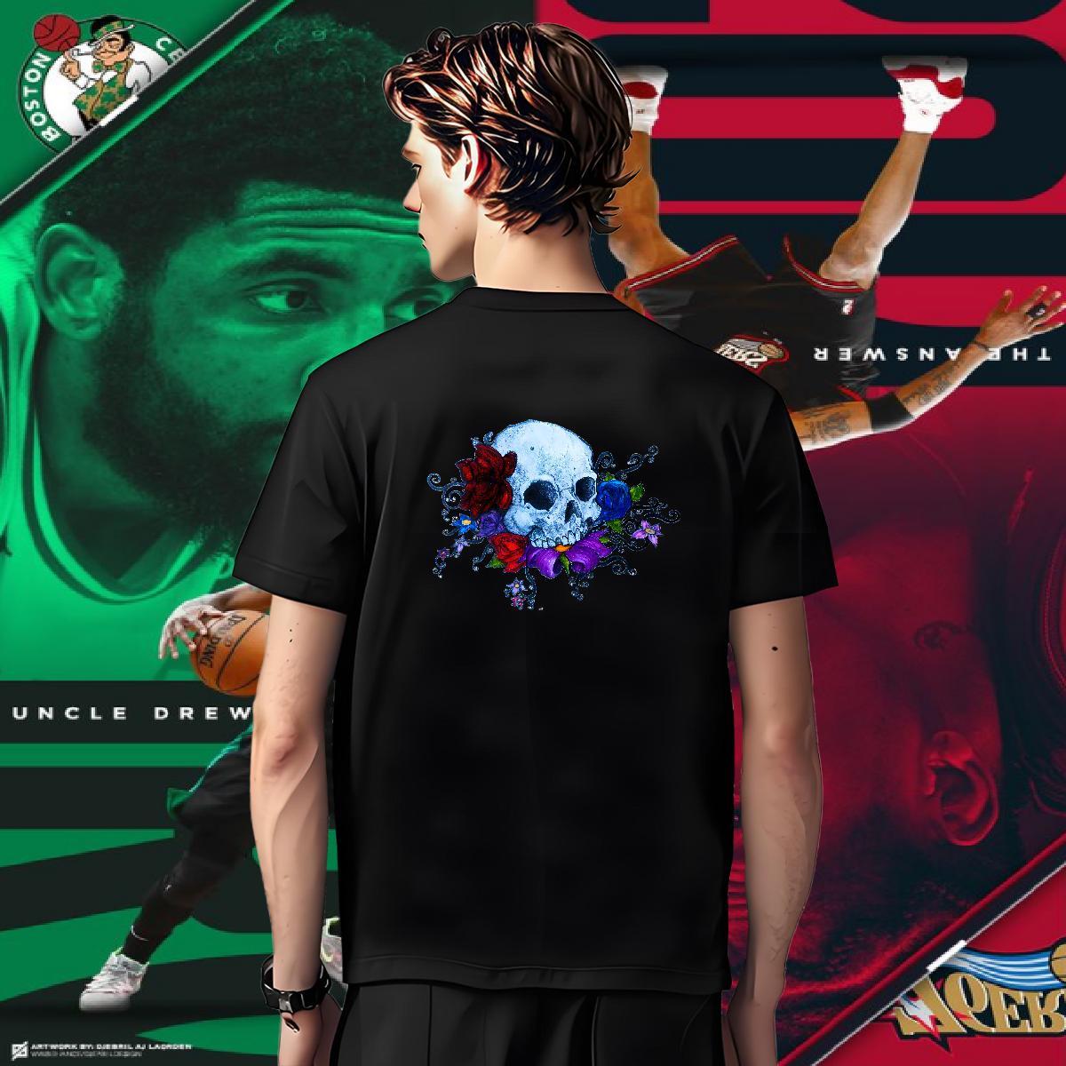 Popular T-Shirts for Men 230g Pure Cotton flower Casual Beach DIY Anime Crew Neck Men Tees Designer Fashion Tees Shirts