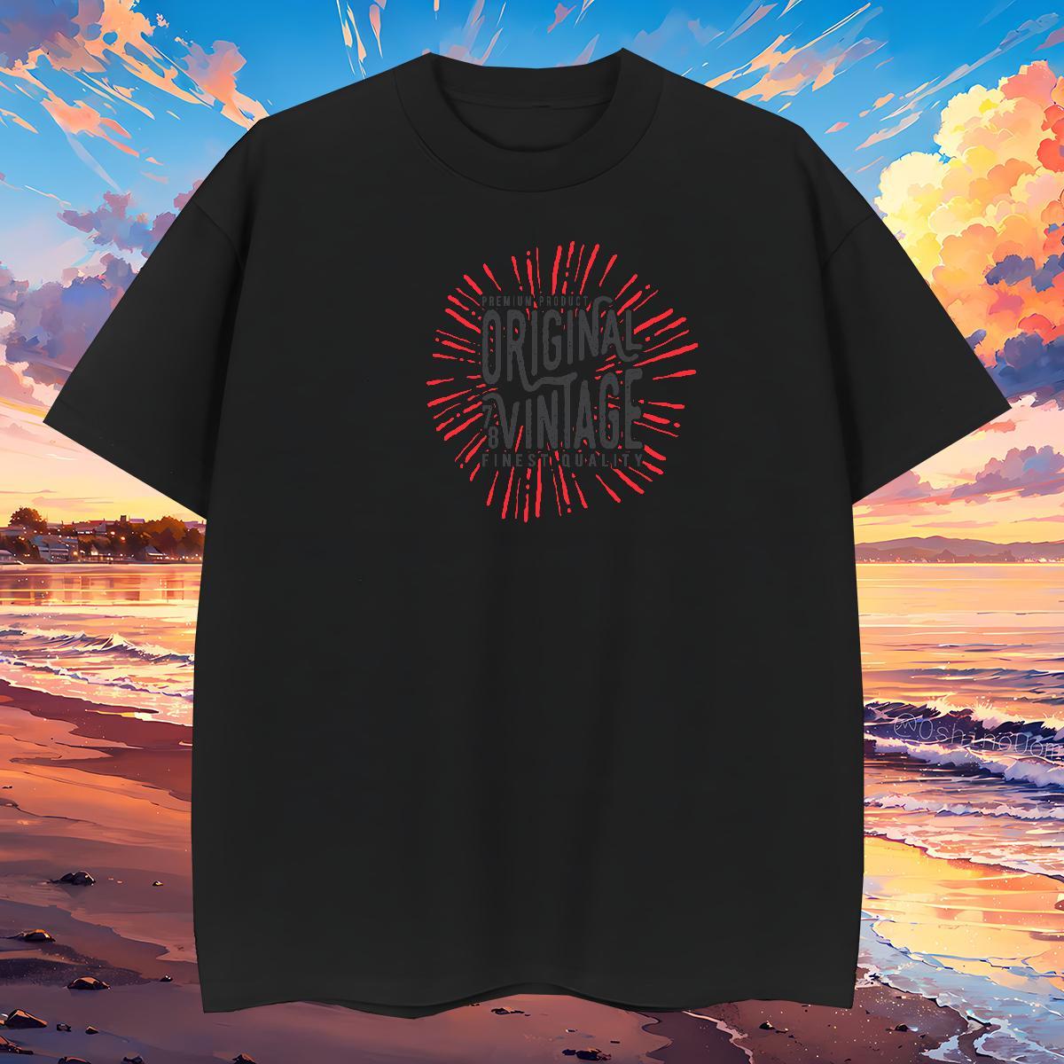Cool Design T shirt 230g Pure Cotton letter High Street Hip Hop DIY Anime Breathable Short Sleeve Tshirts 2024 Summer Clothes