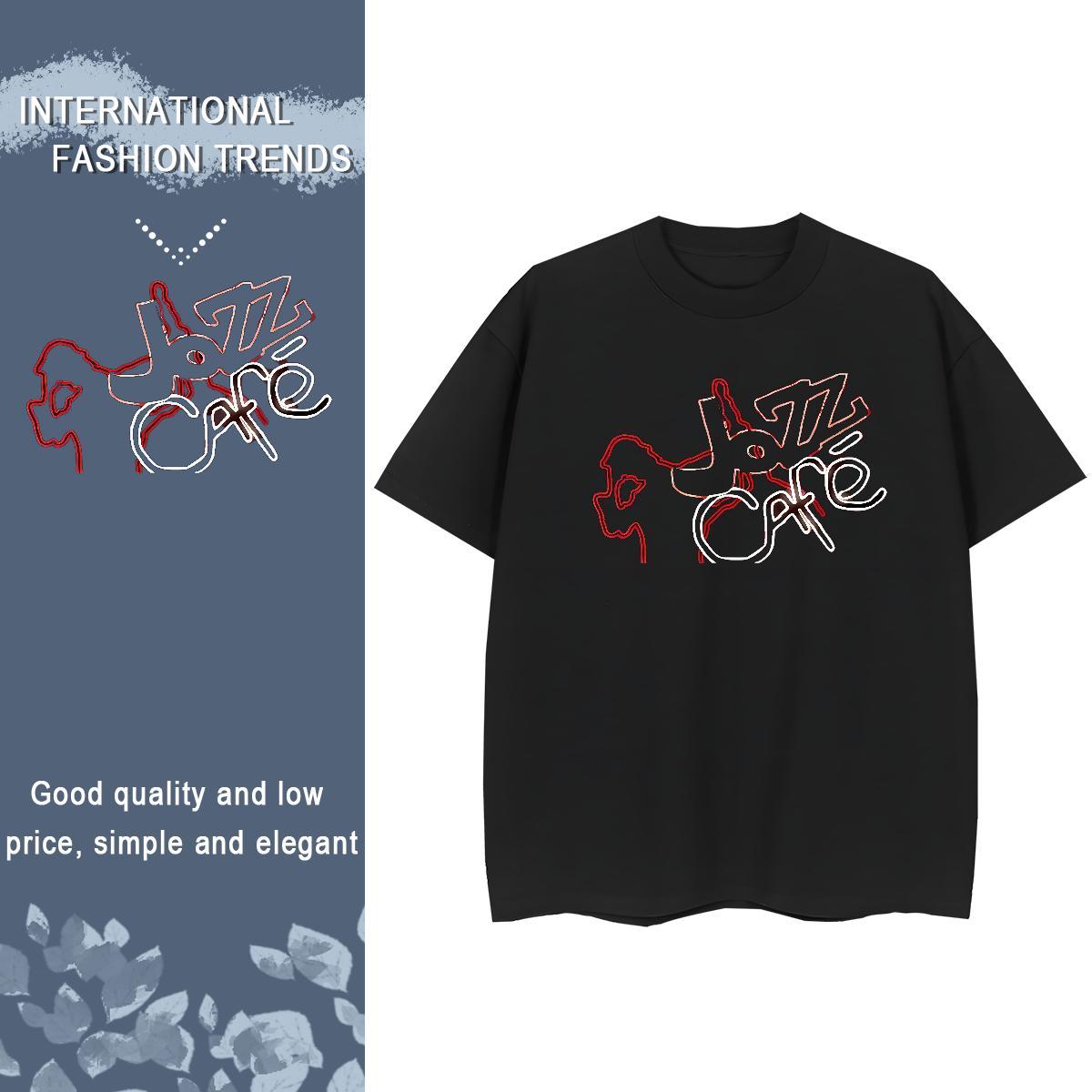 Unisex Tshirt for Man Woman 230g 100% Cotton letter Casual Sport T Shirt For Woman Breathable Soft Anime Tops