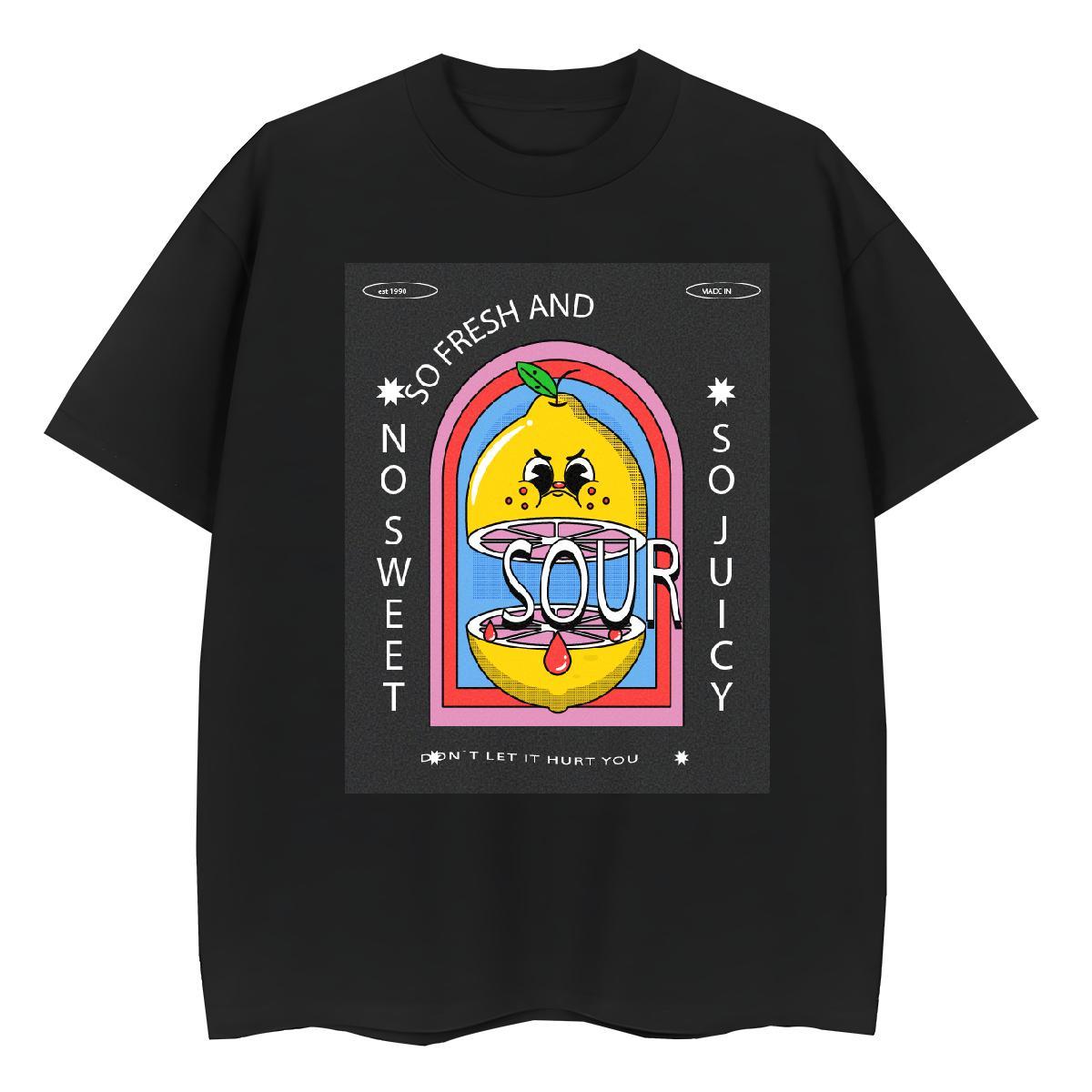 Free Shipping Tshirt for Man Woman 100% Cotton 230g sour Hip Hop Street T Shirts Women Short Sleeve O-Neck DIY Logo Tees Shirts
