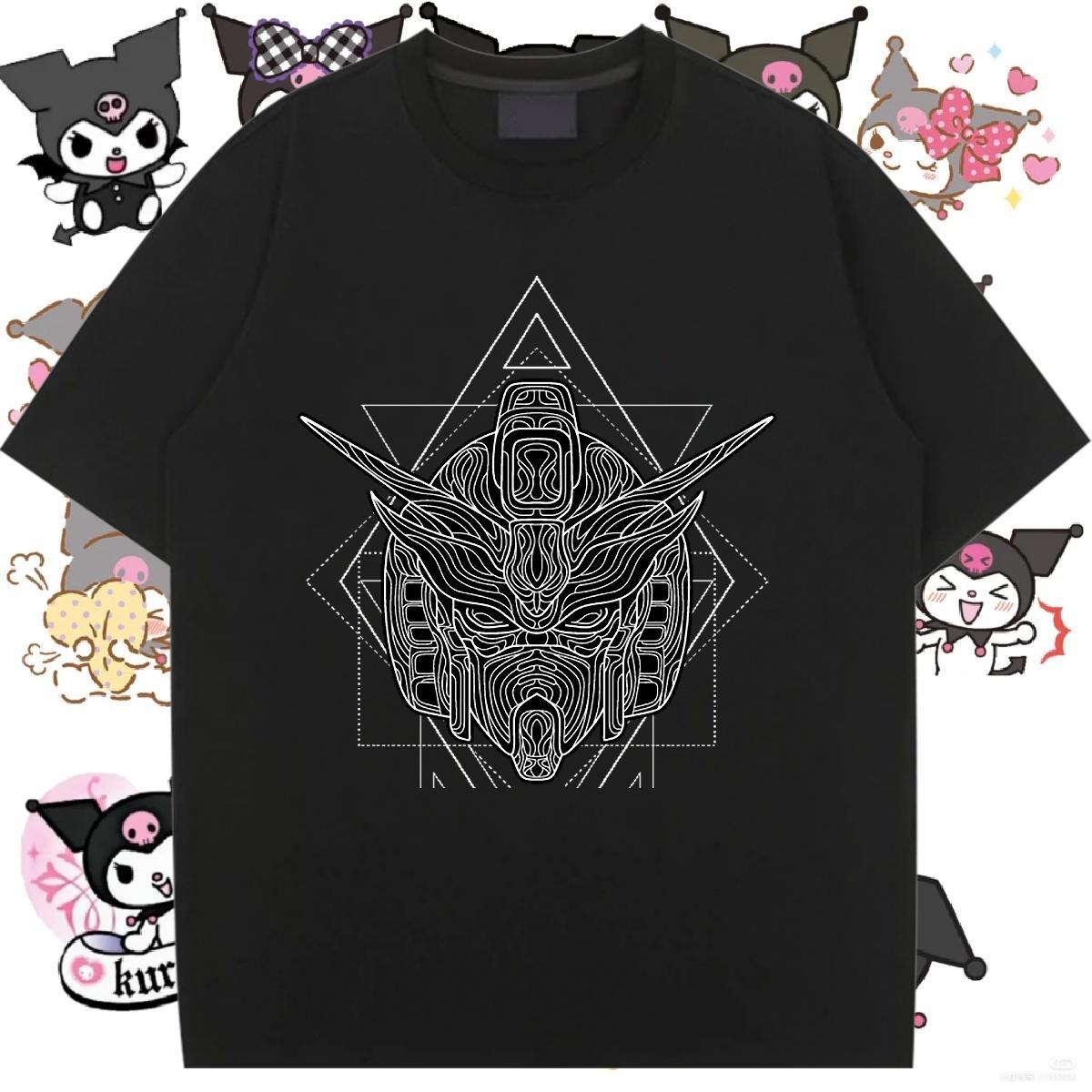 Unisex Woman Tshirt 230g Cotton creature Sports Street Wear T-Shirts O Neck Short Sleeves Anime Oversized Top Shirts