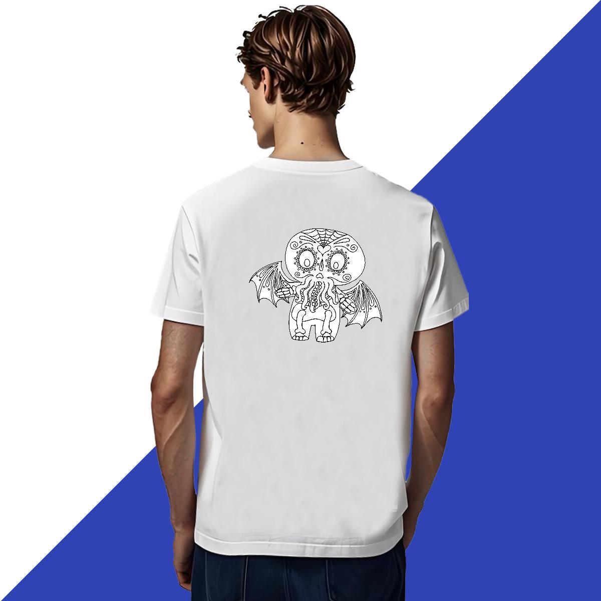 Cool Design T Shirts Men 230g 100% Cotton skull Casual Beach DIY Logo Oversized Crew Neck Tshirts Fashion Casual Tops