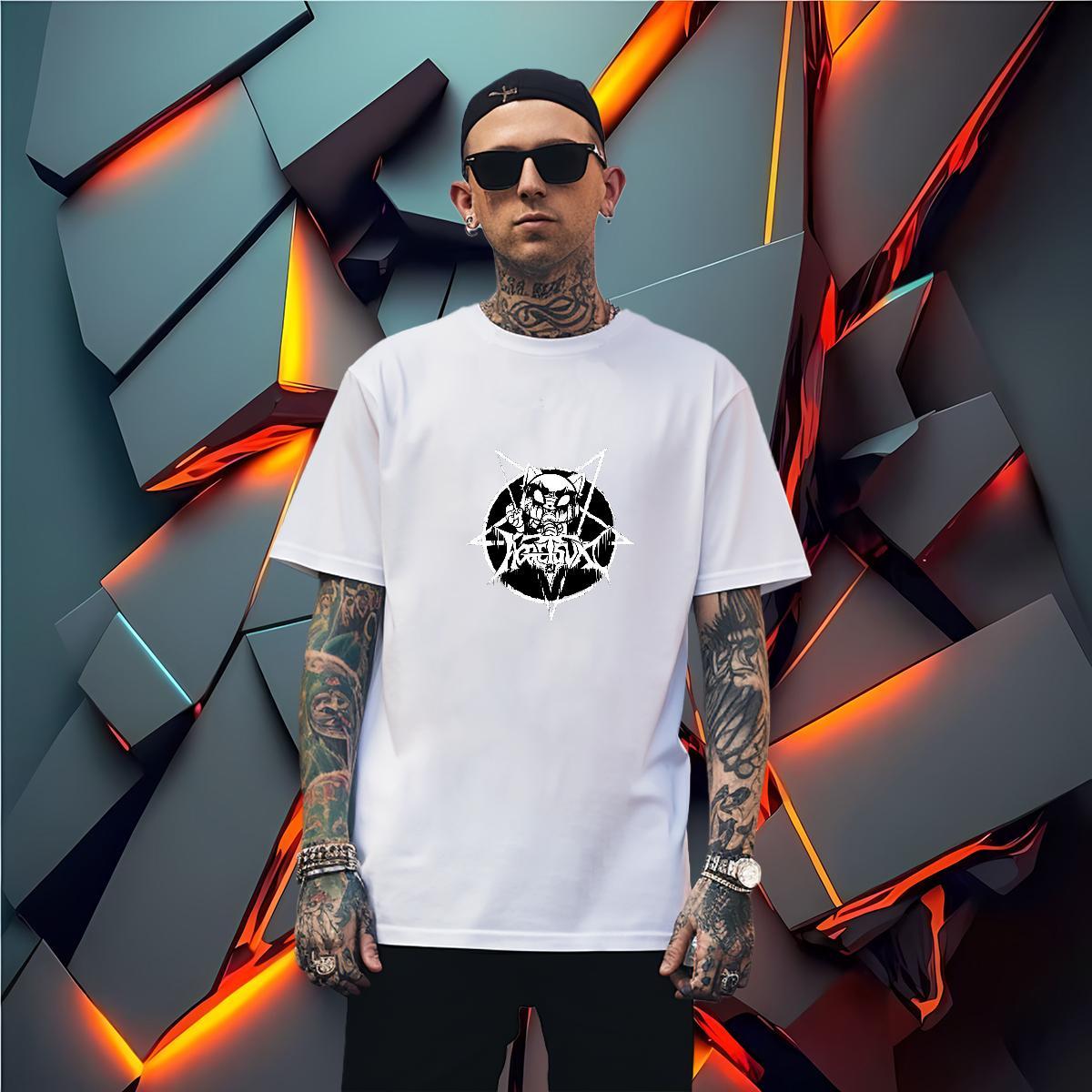 High Quality T-Shirts for Men 100% Cotton 230g skull Outdoor Oversized 4XL O-Neck Short Sleeve Mens Tshirts Wholesale Tee Shirt