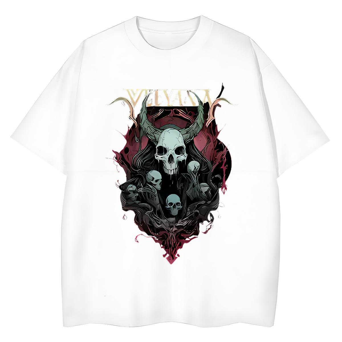 Loose Mens T Shirts 100% Cotton 230g skull Outdoor Custom Print Plus Size Breathable Crew Neck Tshirts Designer Fashion Tee Shirt