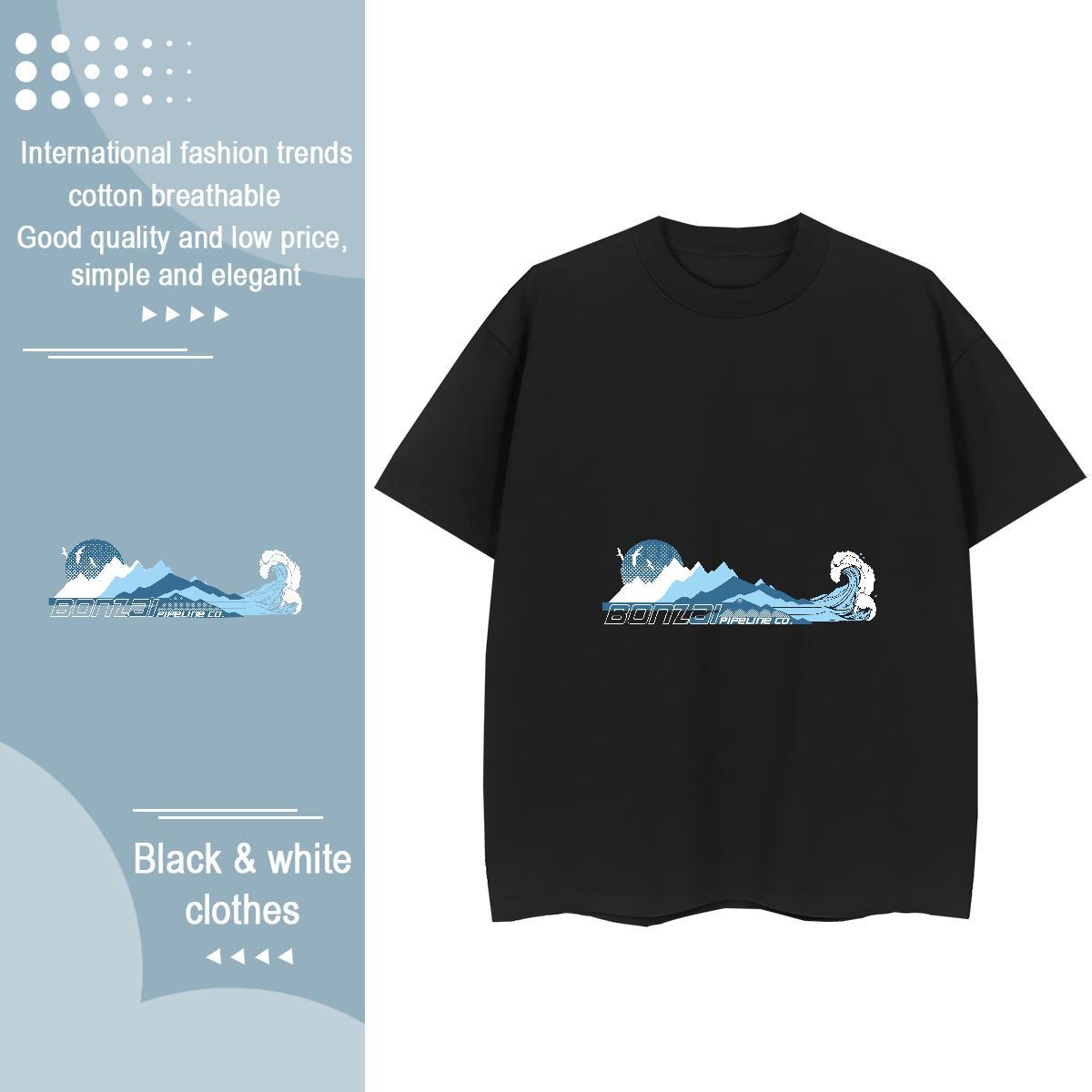 Soft T-Shirts for Men 230g Cotton beach Beach Custom Print Plus Size Breathable Men Tshirts Stylist Tees