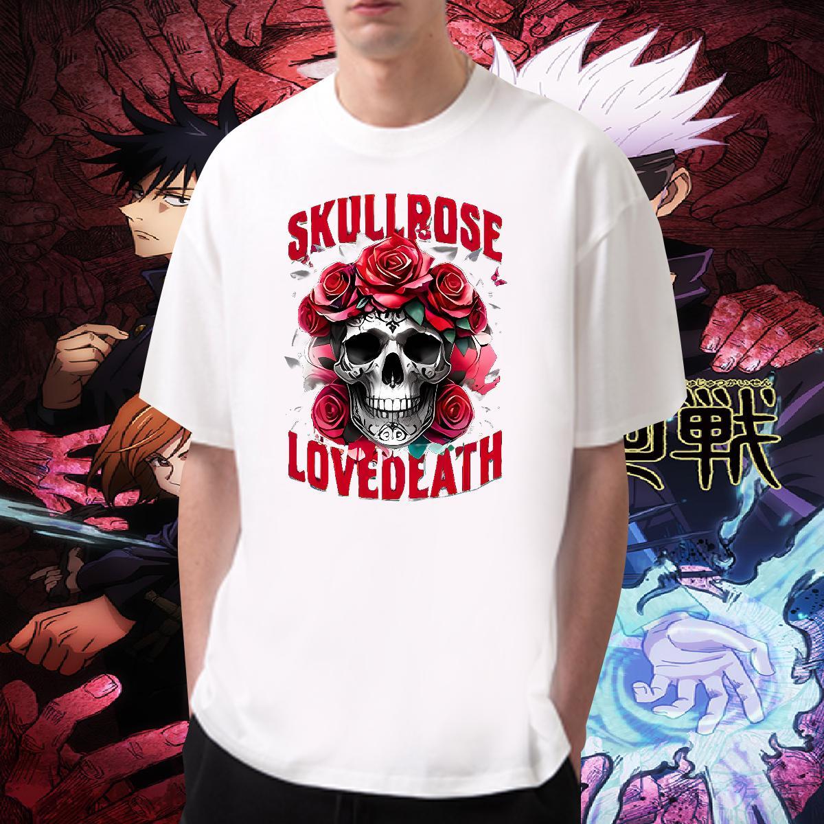 Popular T shirt 230g 100% Cotton skull Beach Custom Big Size Breathable Short Sleeve Tshirt for Man Woman Classic Tops