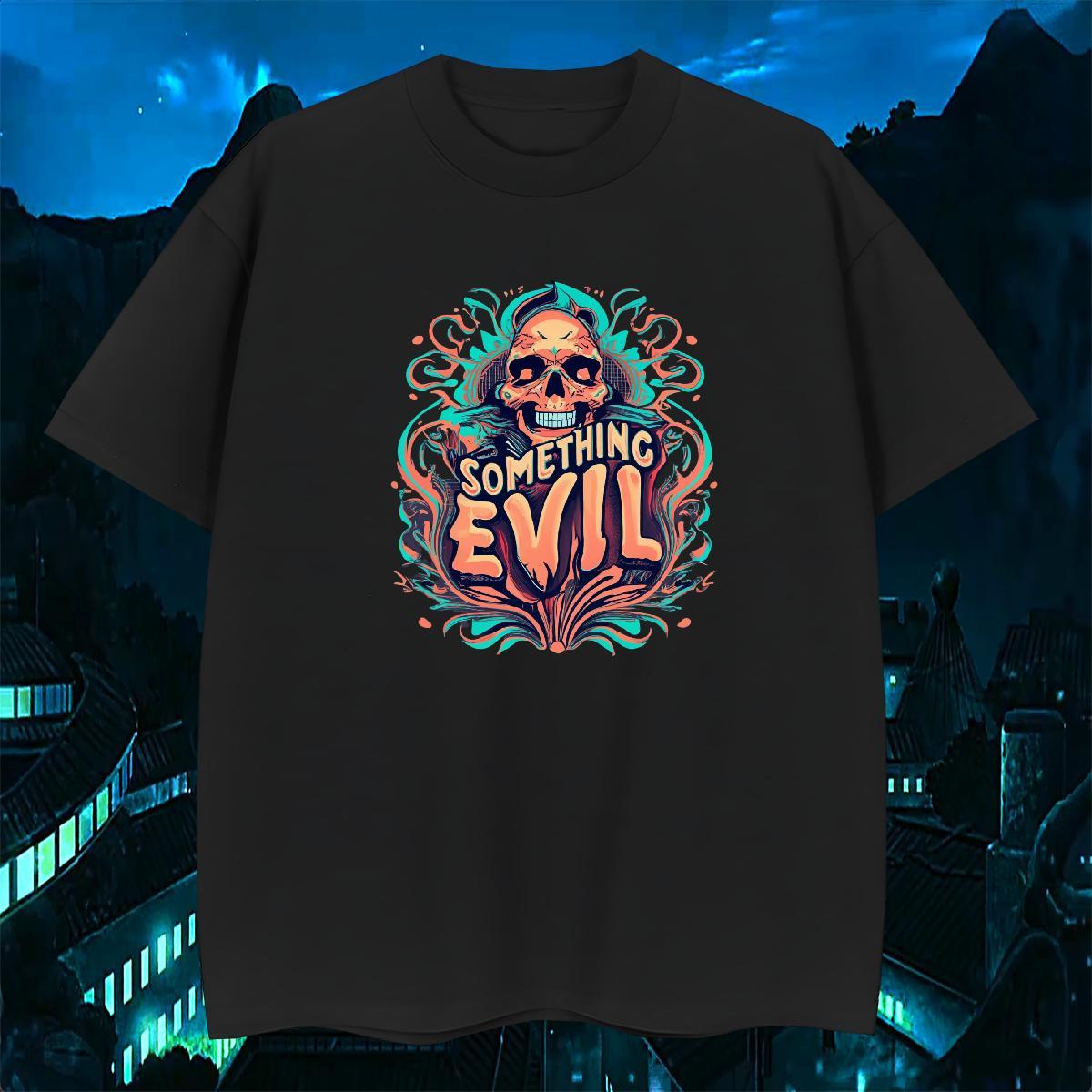 Comfortable T-Shirts 230g 100% Cotton skull Daily Wear DIY Printed Round Neck Short Sleeve Men Tshirts New Top Tees