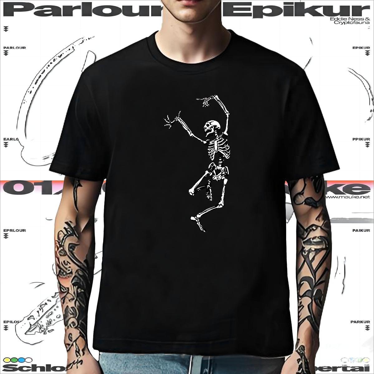 Cool Design Mens T Shirts 230g Pure Cotton skull Summer Casual Cartoon Printing L-4XL Breathable Short Sleeve Men Tops Tees Brand Tops Shirt