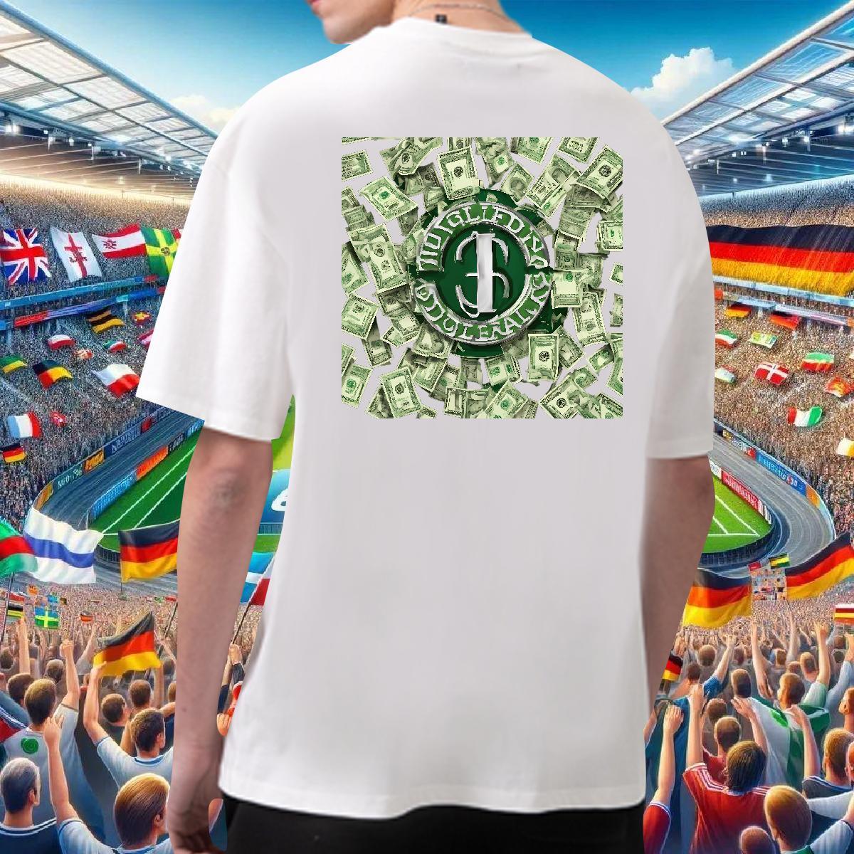 Loose T shirt 230g 100% Cotton cash Street Casual Cartoon Printing L-4XL Short Sleeve O-Neck Men Tees Free Shipping Clothes
