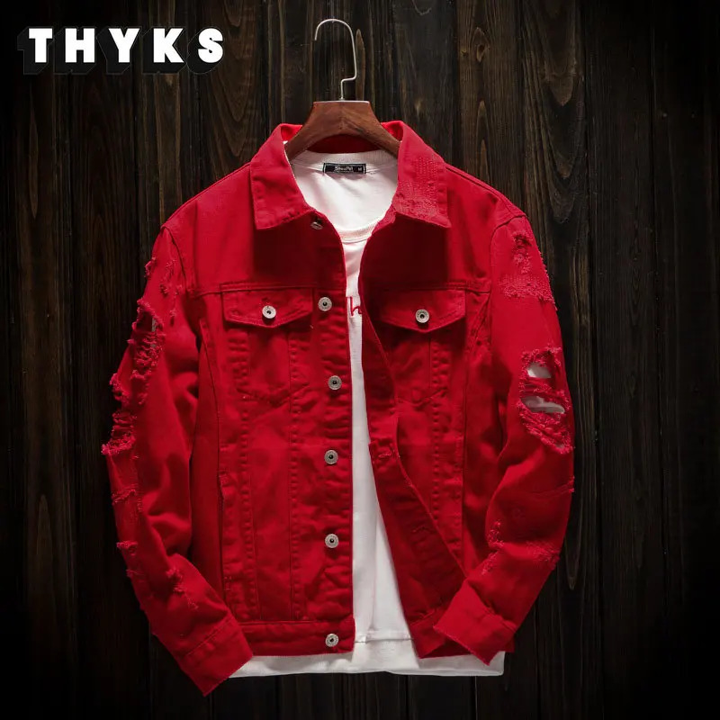 Hip hop mens denim jacket street clothing casual cotton classic ultrathin Ropa Para Hombre 240824